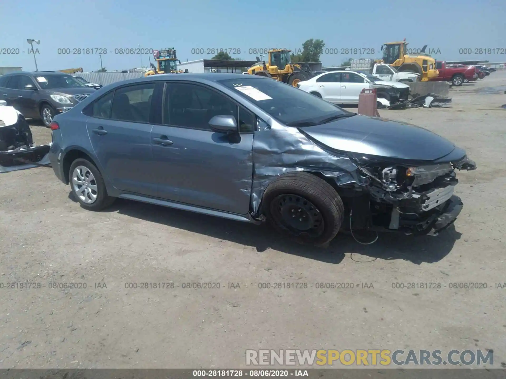 1 Photograph of a damaged car JTDEPRAE8LJ063376 TOYOTA COROLLA 2020