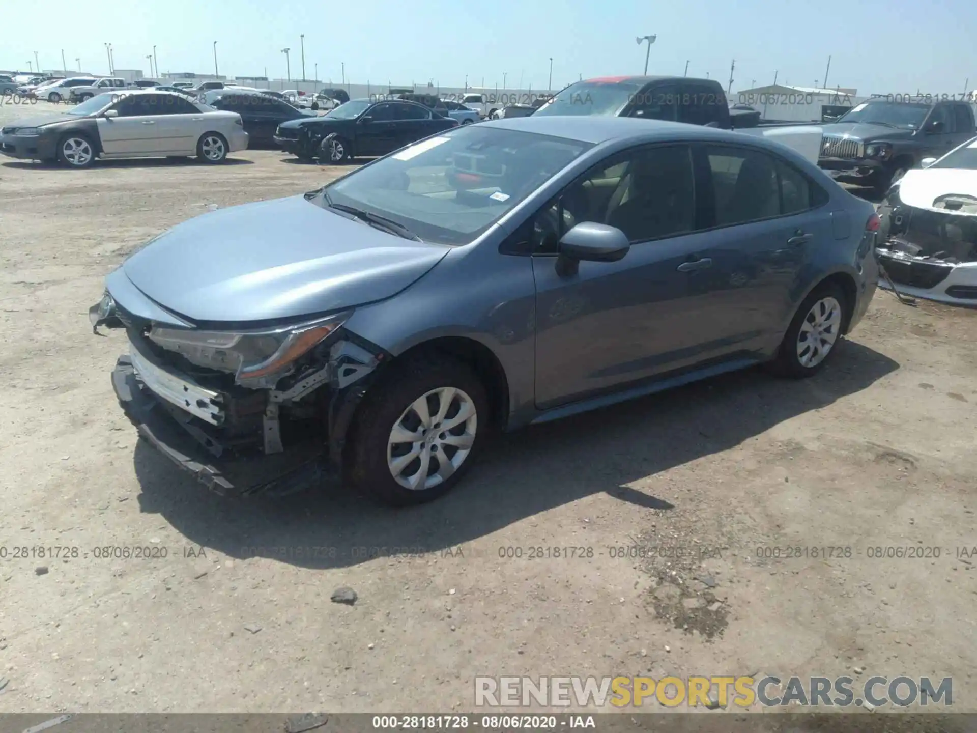 2 Photograph of a damaged car JTDEPRAE8LJ063376 TOYOTA COROLLA 2020