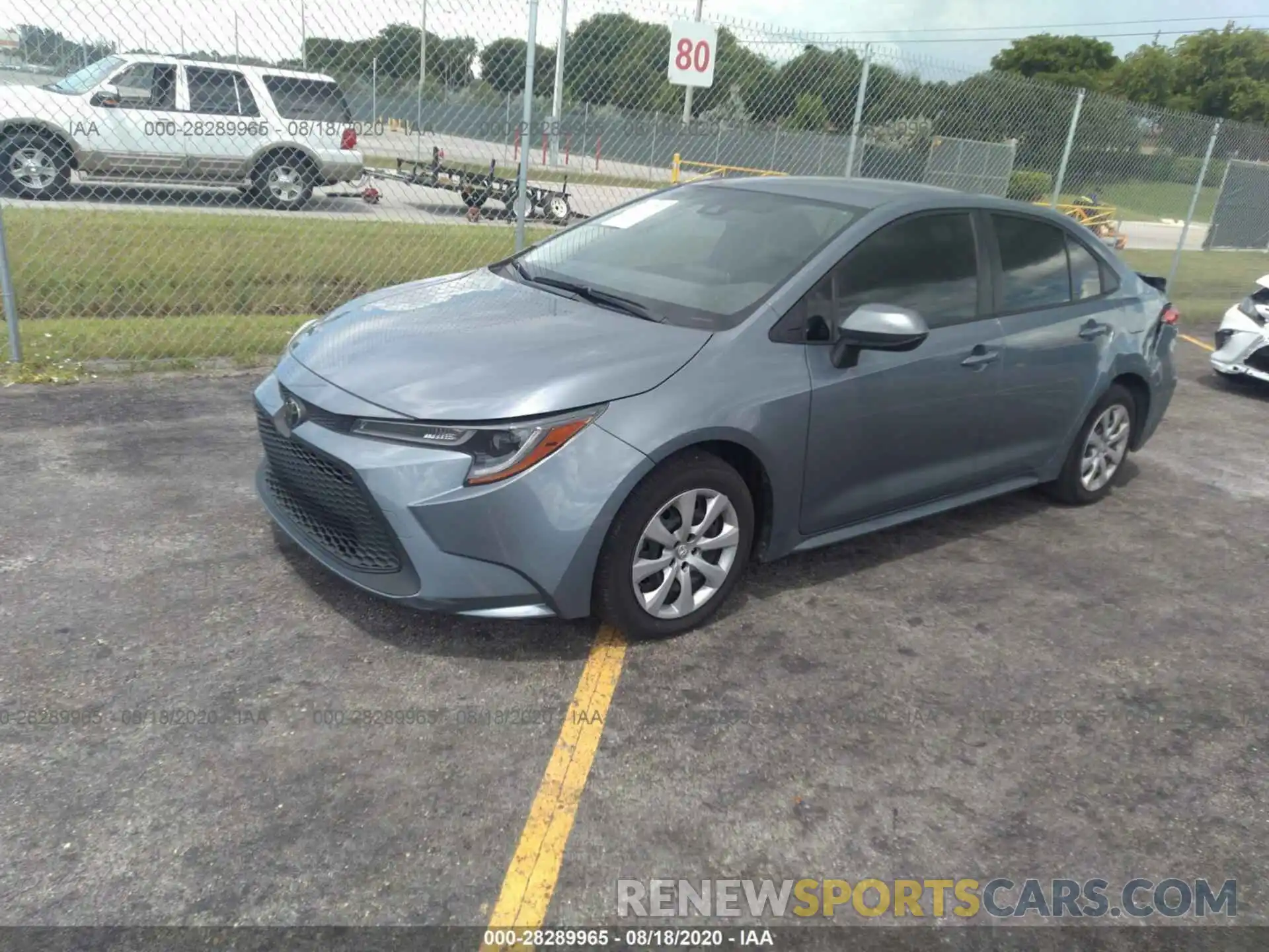 2 Photograph of a damaged car JTDEPRAE8LJ063684 TOYOTA COROLLA 2020