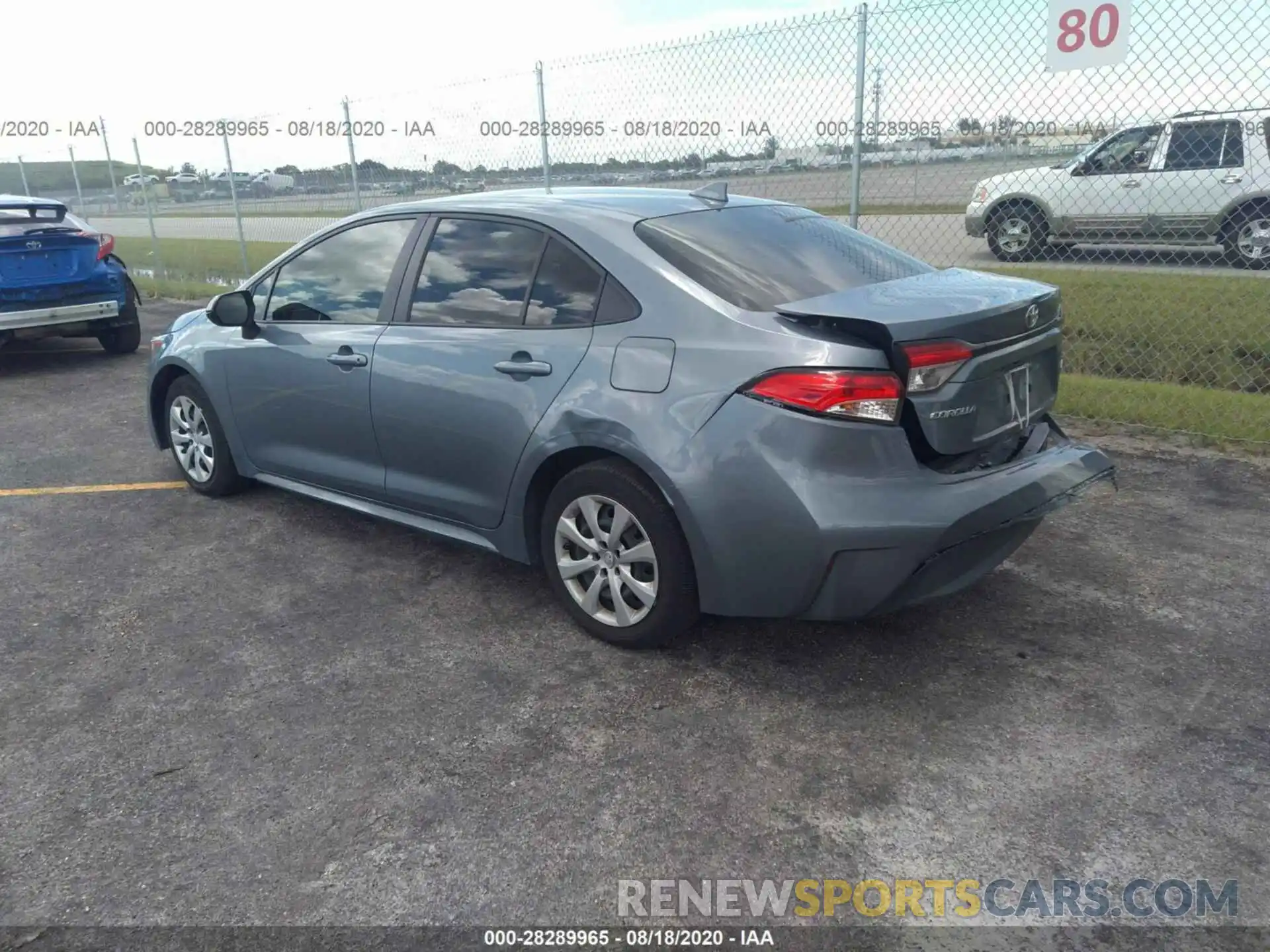 3 Photograph of a damaged car JTDEPRAE8LJ063684 TOYOTA COROLLA 2020