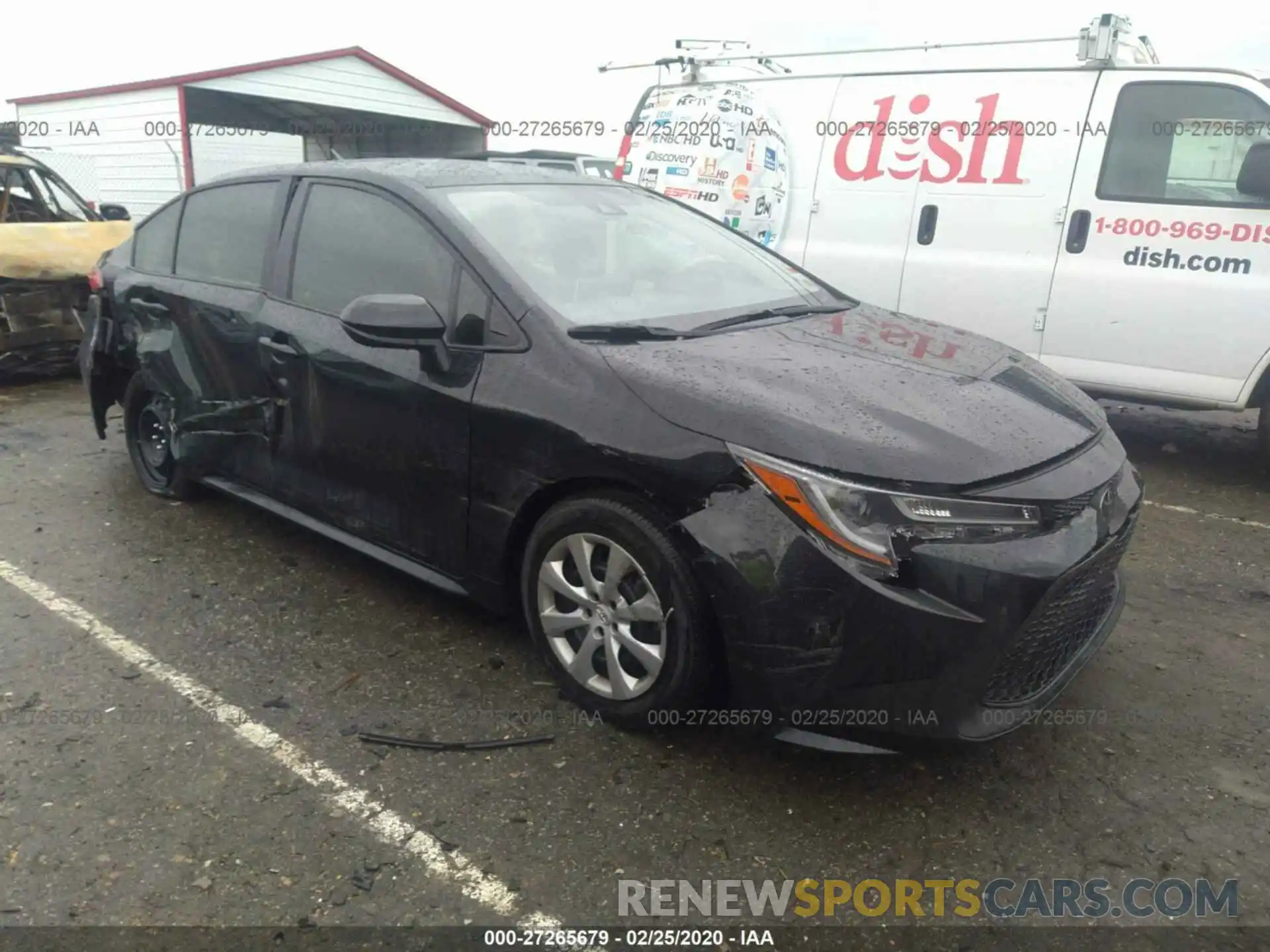 1 Photograph of a damaged car JTDEPRAE8LJ064043 TOYOTA COROLLA 2020