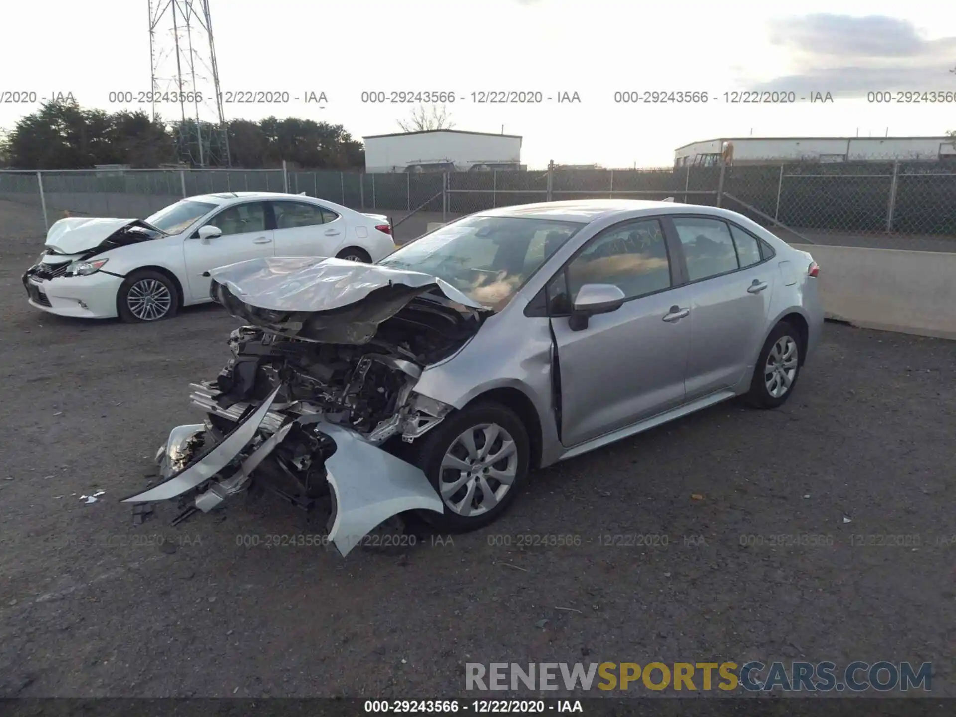 2 Photograph of a damaged car JTDEPRAE8LJ064561 TOYOTA COROLLA 2020