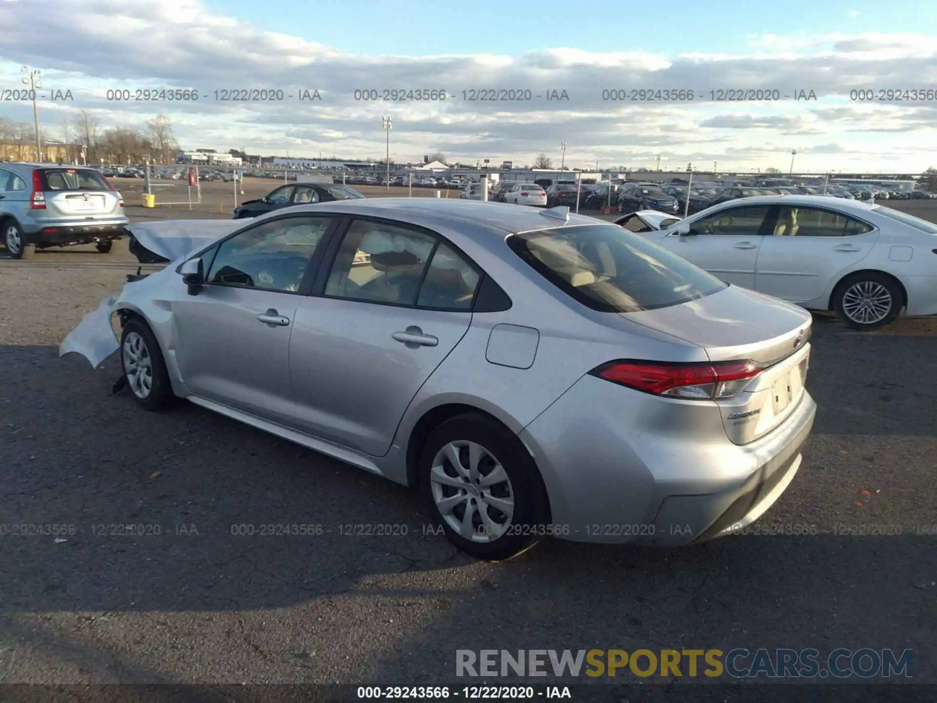 3 Photograph of a damaged car JTDEPRAE8LJ064561 TOYOTA COROLLA 2020