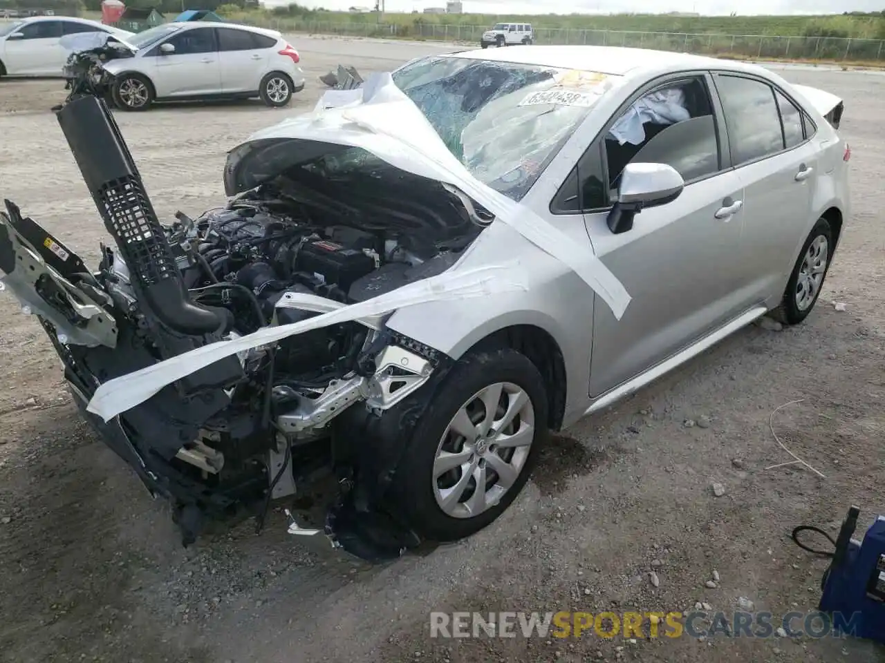 2 Photograph of a damaged car JTDEPRAE8LJ064740 TOYOTA COROLLA 2020