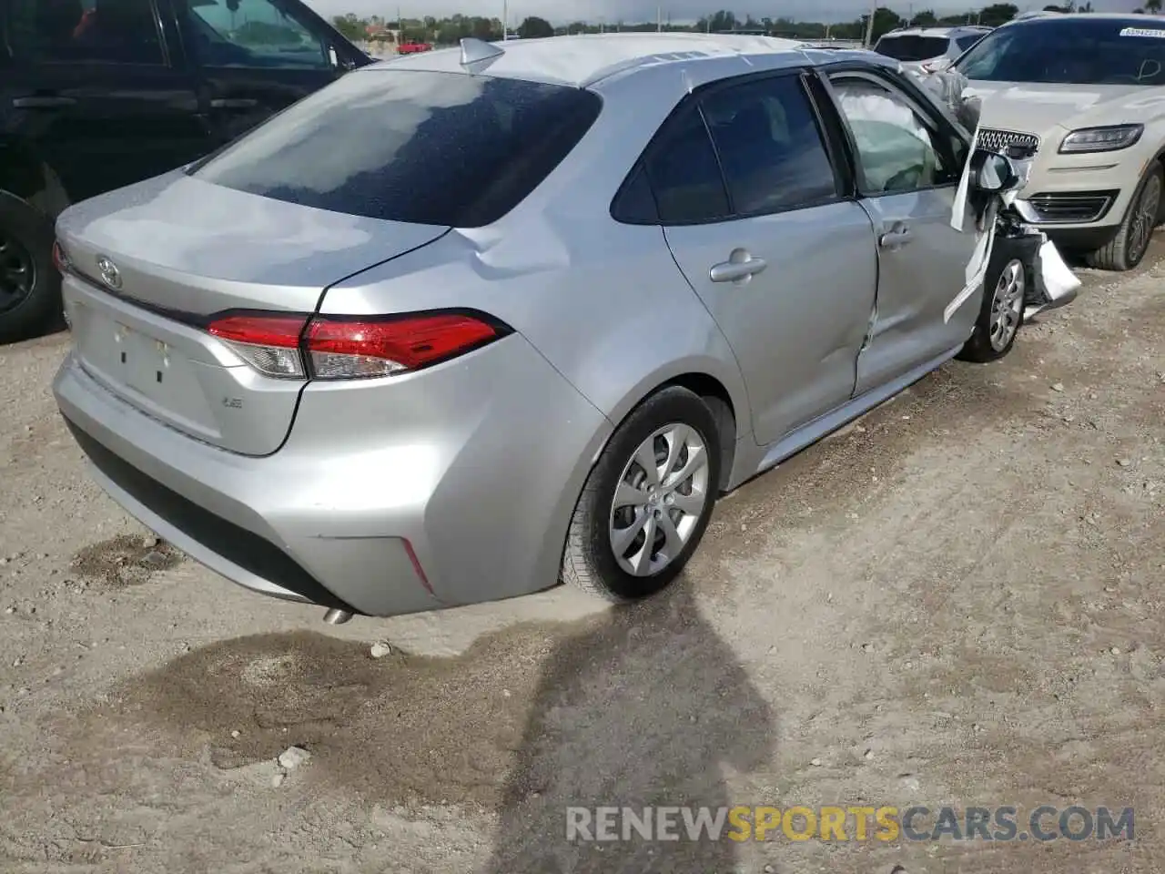 4 Photograph of a damaged car JTDEPRAE8LJ064740 TOYOTA COROLLA 2020