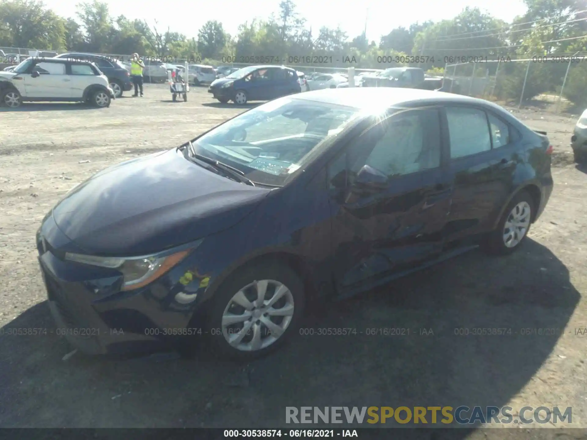 2 Photograph of a damaged car JTDEPRAE8LJ064995 TOYOTA COROLLA 2020