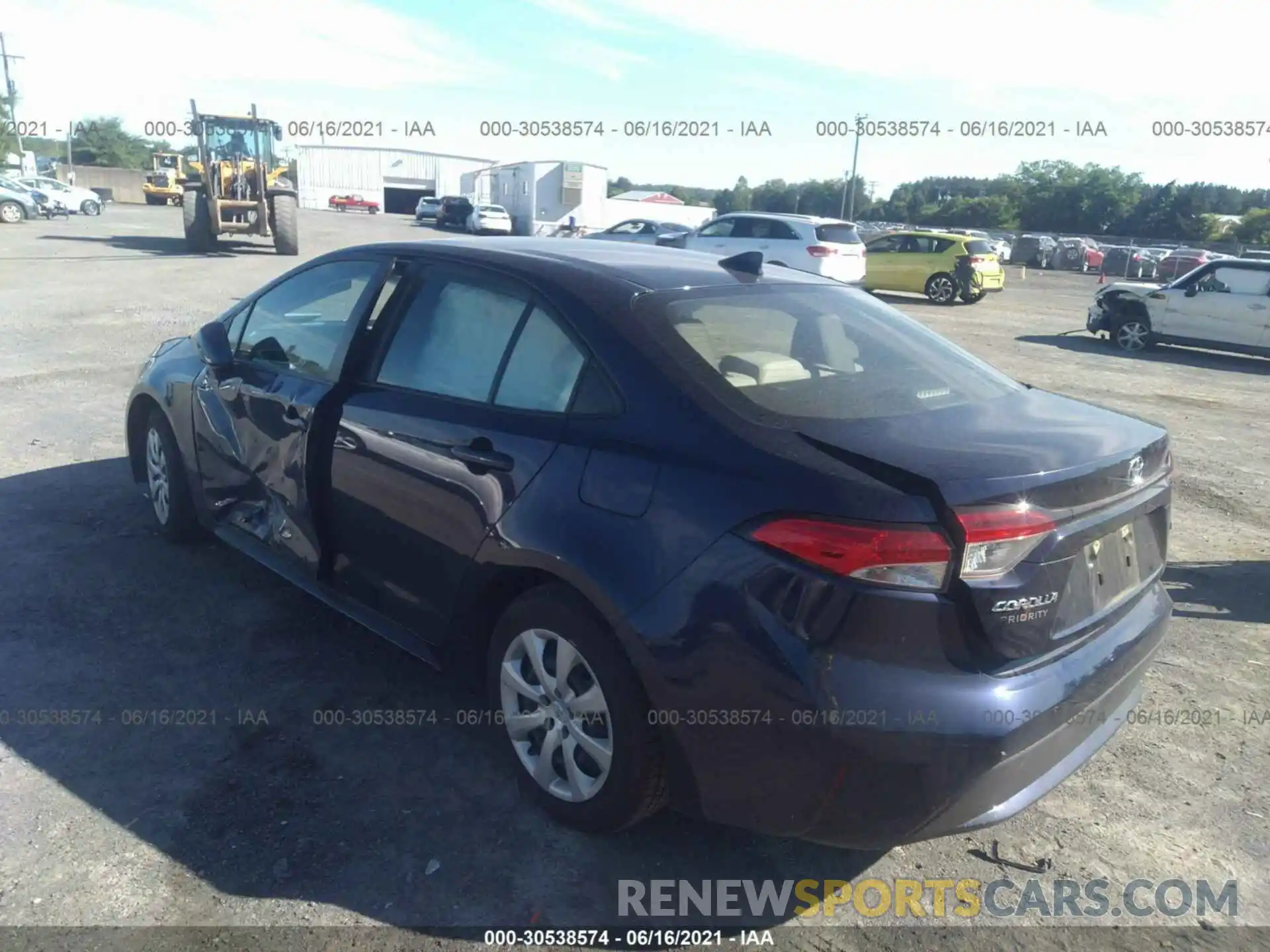 3 Photograph of a damaged car JTDEPRAE8LJ064995 TOYOTA COROLLA 2020