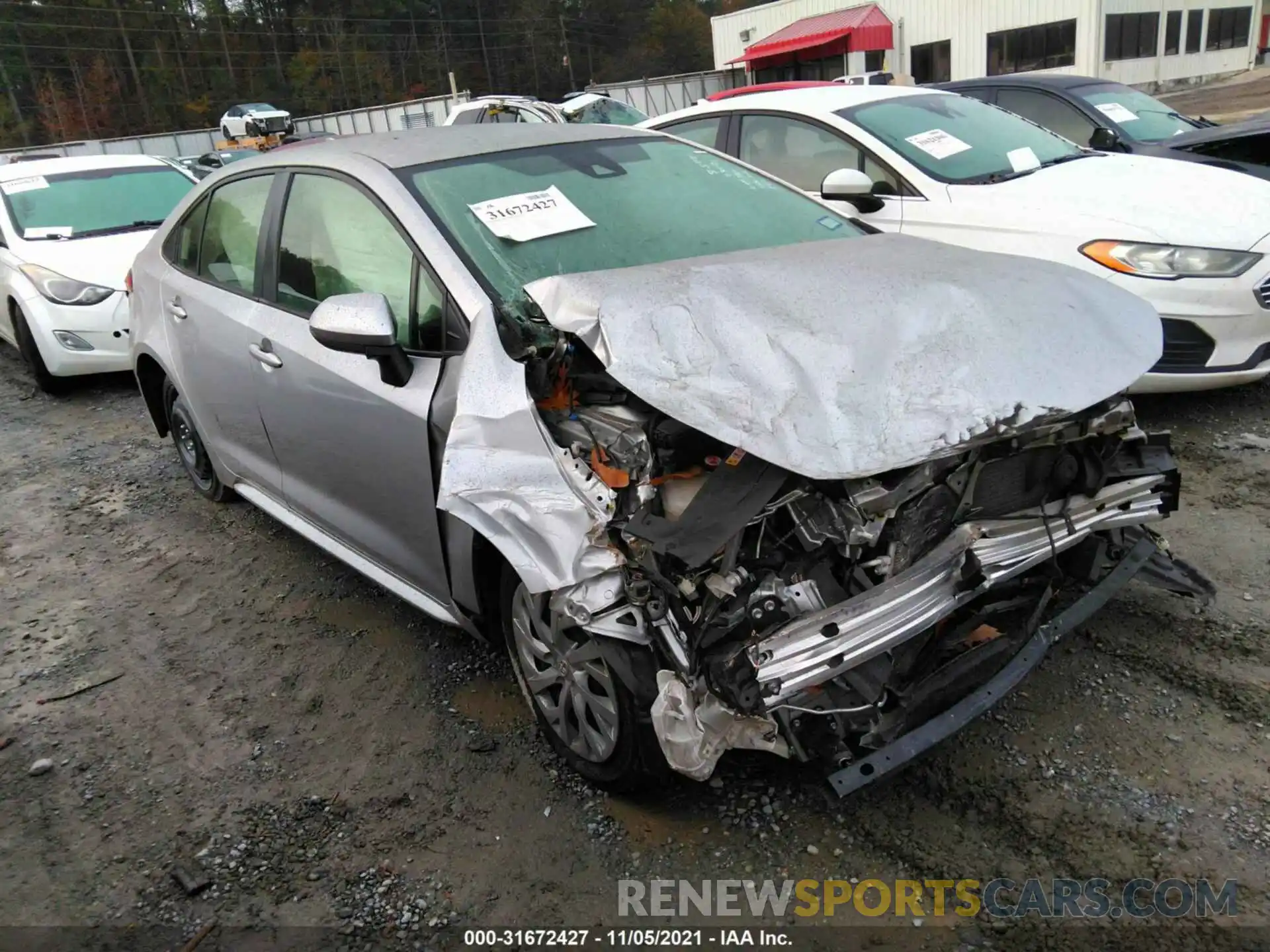 1 Photograph of a damaged car JTDEPRAE8LJ067220 TOYOTA COROLLA 2020