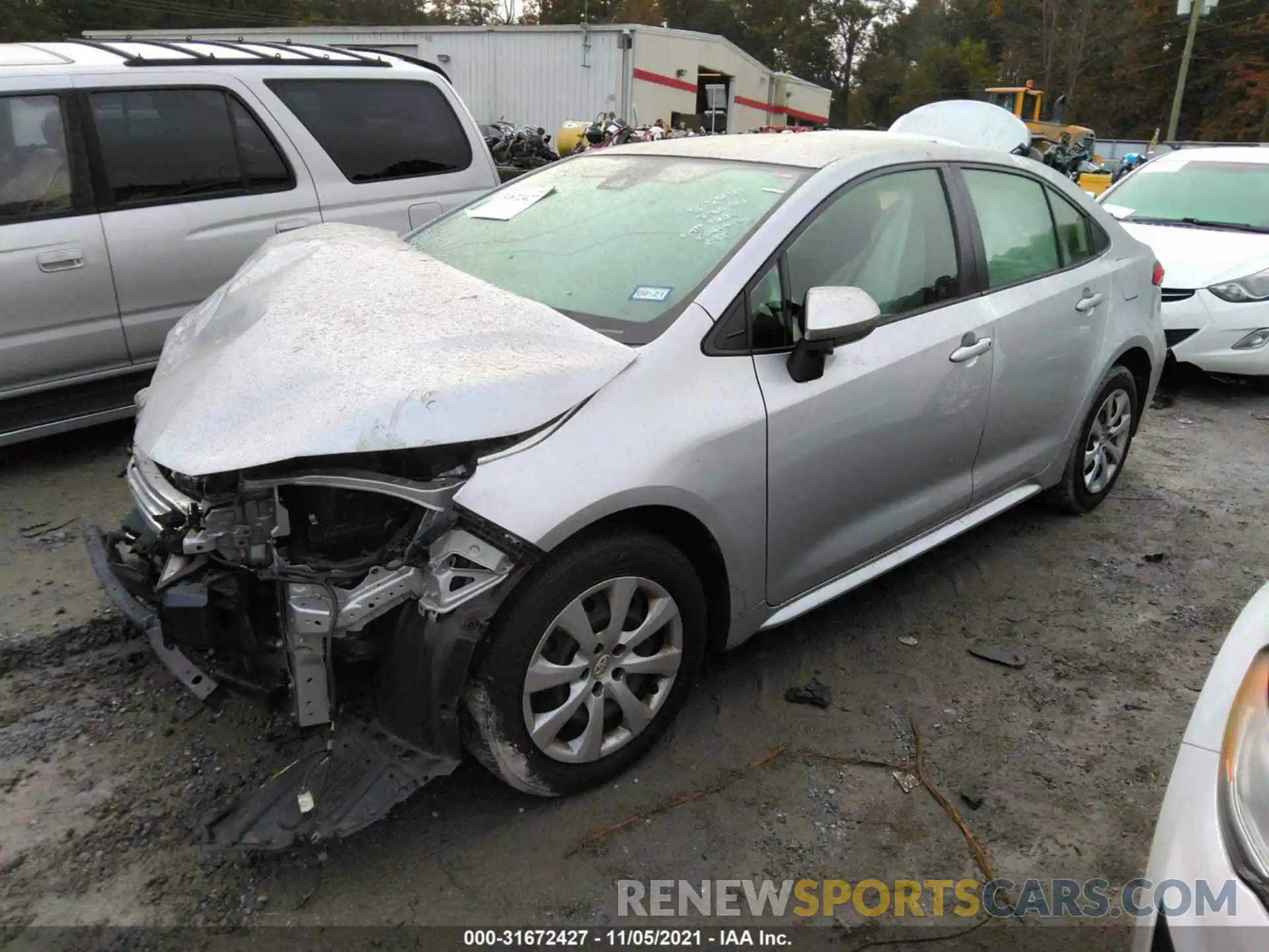 2 Photograph of a damaged car JTDEPRAE8LJ067220 TOYOTA COROLLA 2020