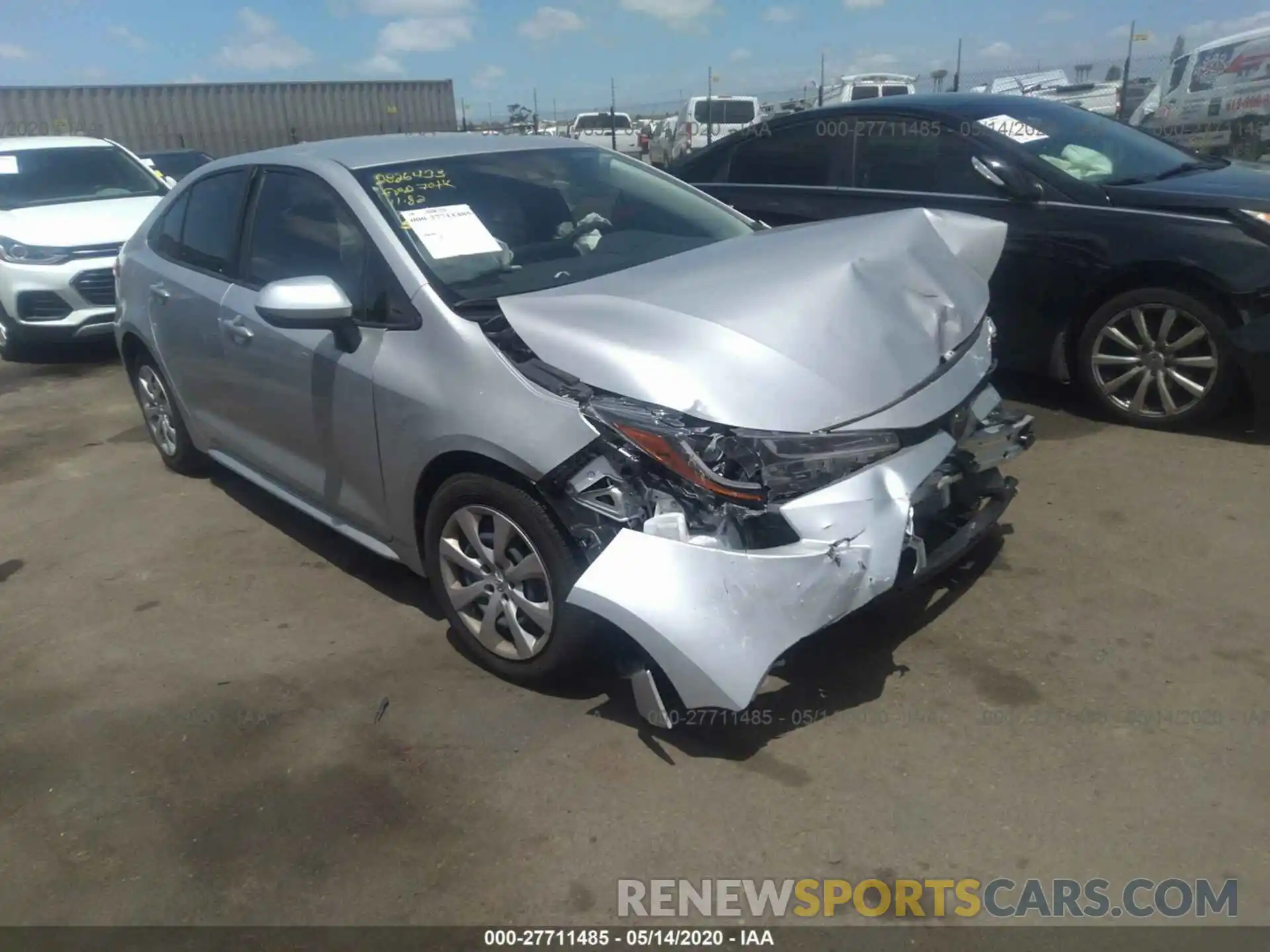 1 Photograph of a damaged car JTDEPRAE8LJ067346 TOYOTA COROLLA 2020