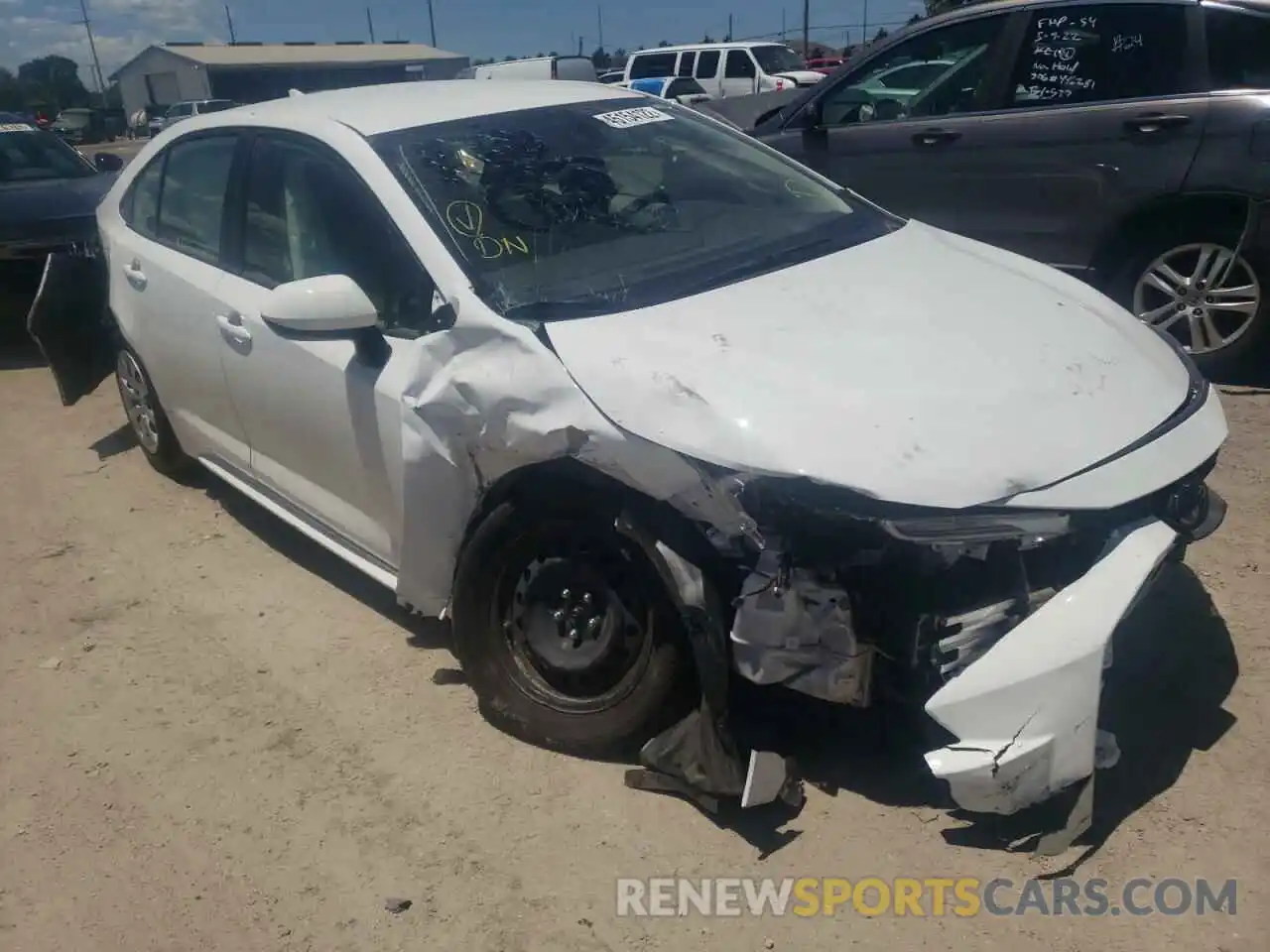 1 Photograph of a damaged car JTDEPRAE8LJ068366 TOYOTA COROLLA 2020