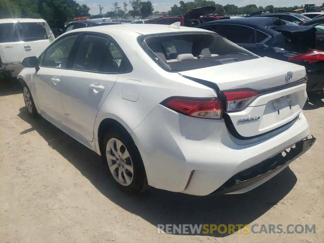 3 Photograph of a damaged car JTDEPRAE8LJ068366 TOYOTA COROLLA 2020