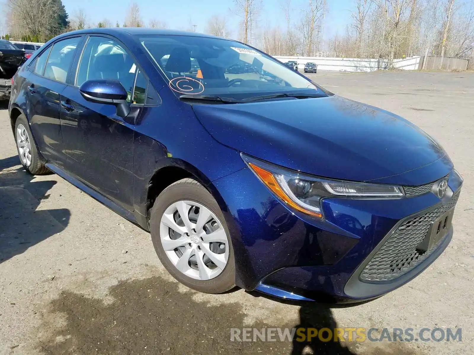 1 Photograph of a damaged car JTDEPRAE8LJ068724 TOYOTA COROLLA 2020