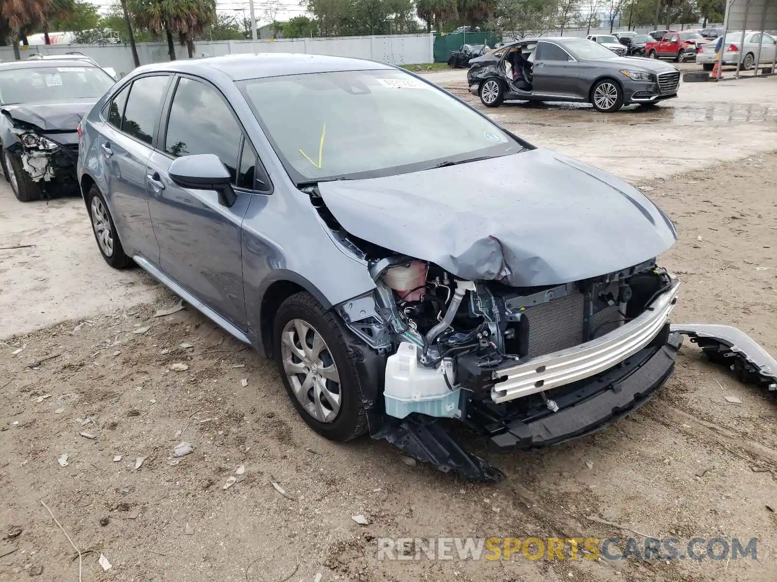 1 Photograph of a damaged car JTDEPRAE8LJ068867 TOYOTA COROLLA 2020