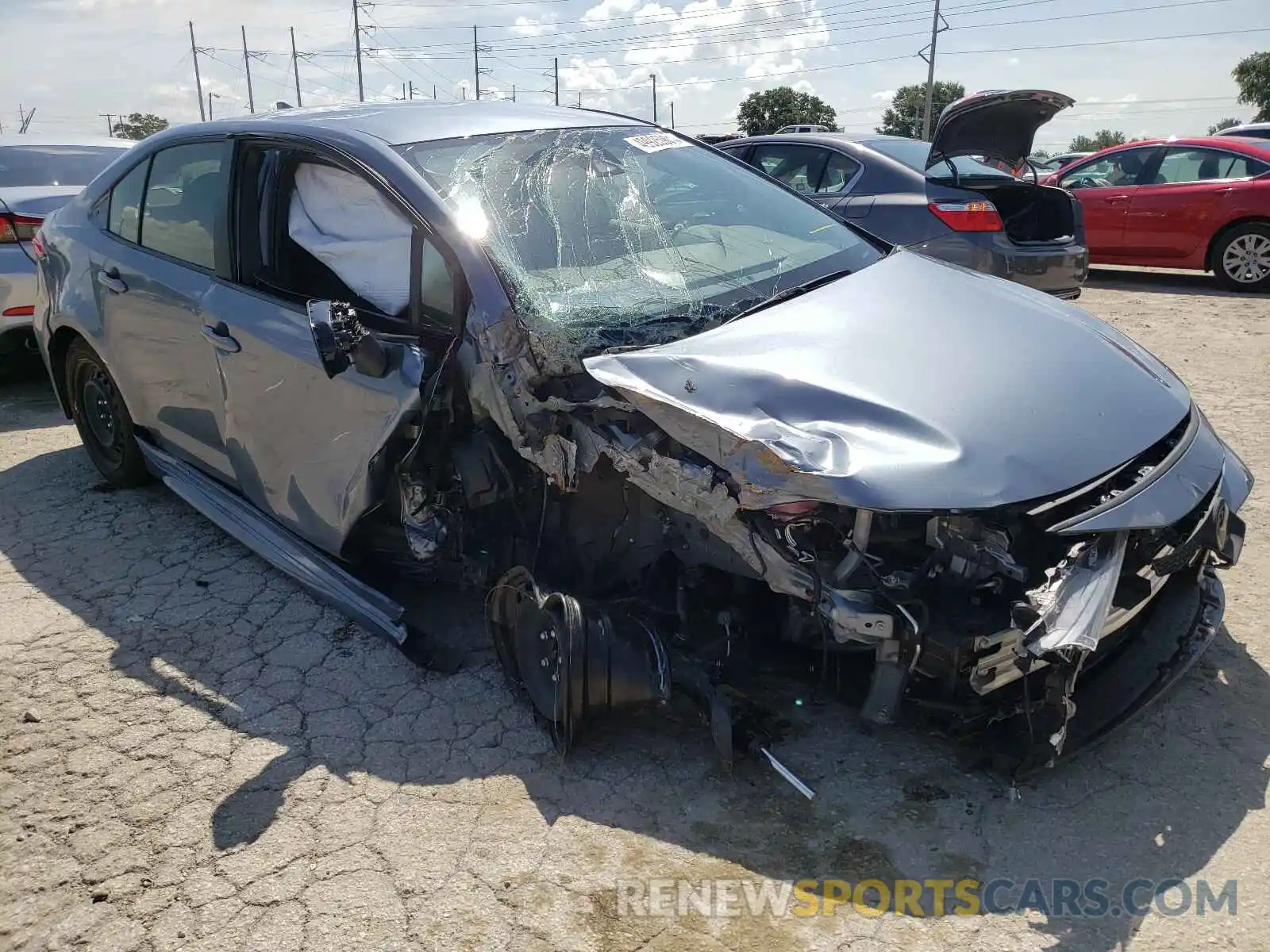 1 Photograph of a damaged car JTDEPRAE8LJ070831 TOYOTA COROLLA 2020