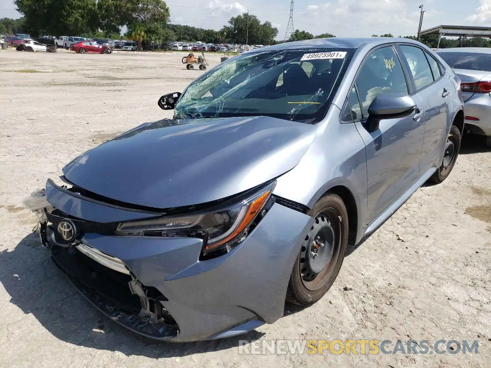 2 Photograph of a damaged car JTDEPRAE8LJ070831 TOYOTA COROLLA 2020