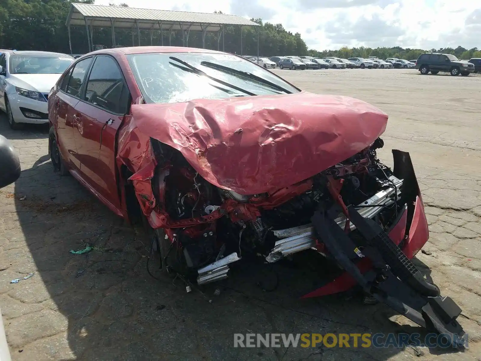 1 Photograph of a damaged car JTDEPRAE8LJ071462 TOYOTA COROLLA 2020