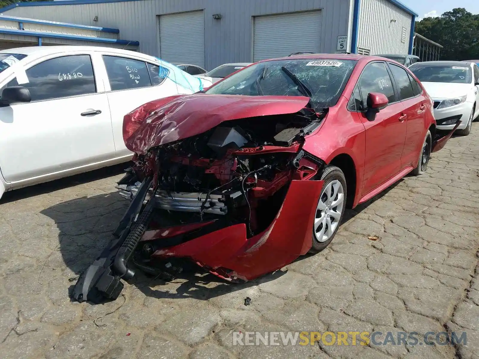 2 Photograph of a damaged car JTDEPRAE8LJ071462 TOYOTA COROLLA 2020