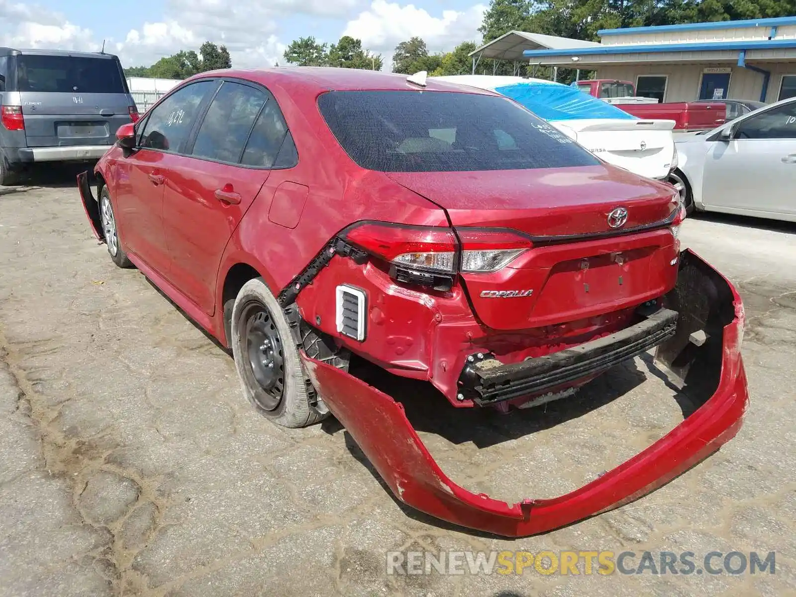 3 Photograph of a damaged car JTDEPRAE8LJ071462 TOYOTA COROLLA 2020