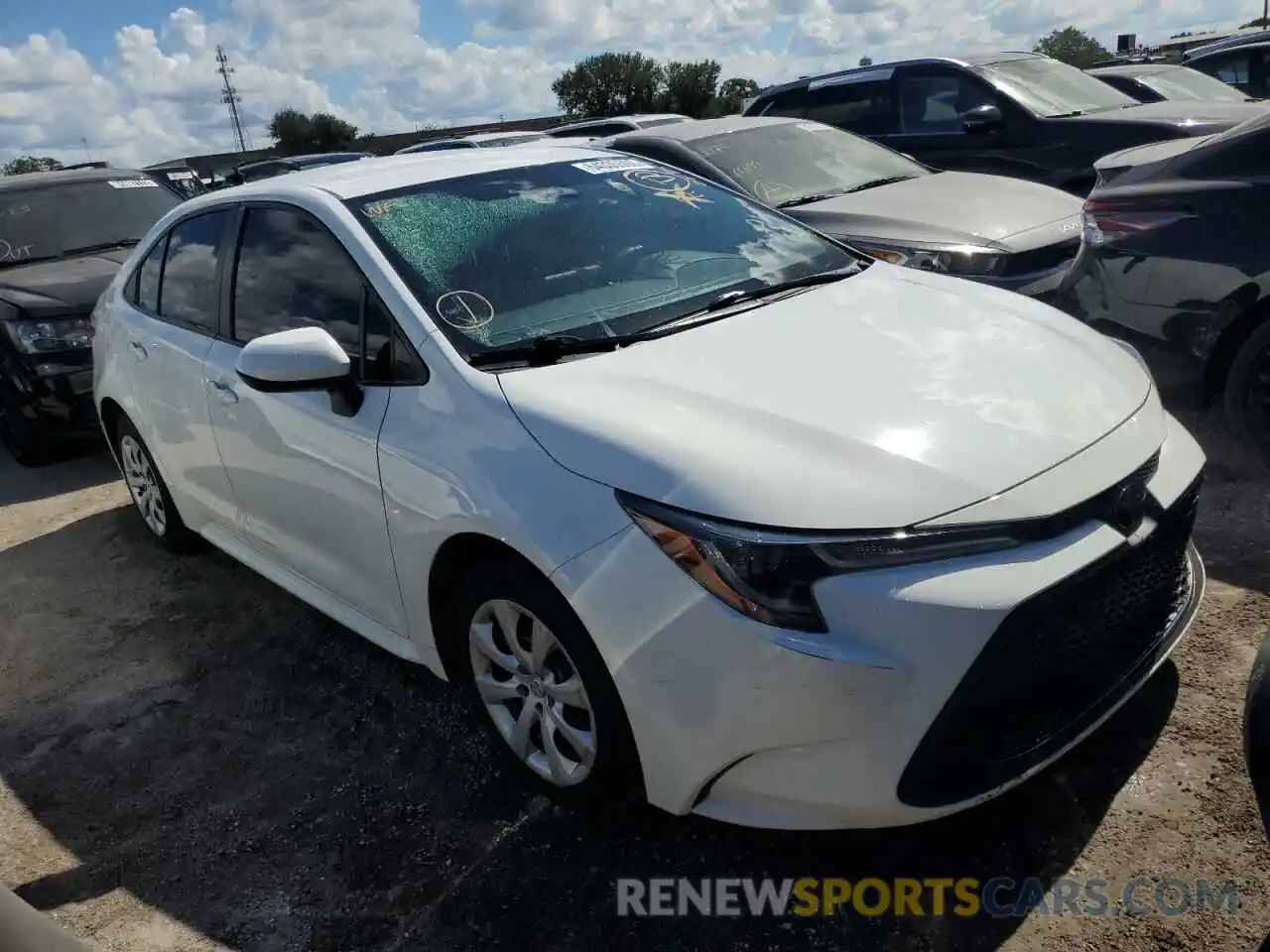 1 Photograph of a damaged car JTDEPRAE8LJ072577 TOYOTA COROLLA 2020