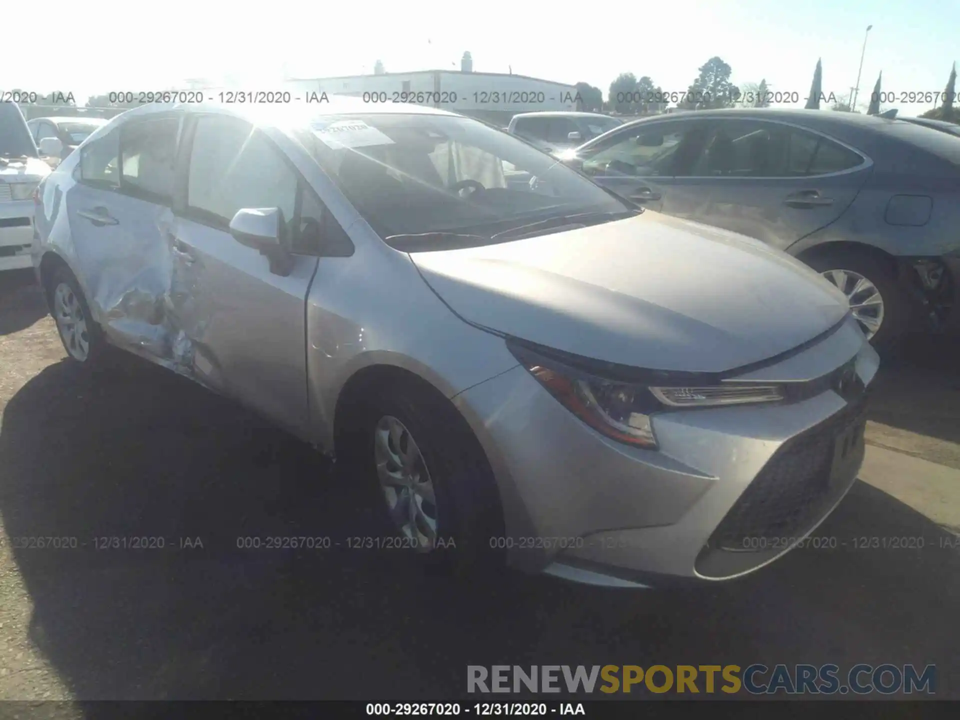 1 Photograph of a damaged car JTDEPRAE8LJ072594 TOYOTA COROLLA 2020