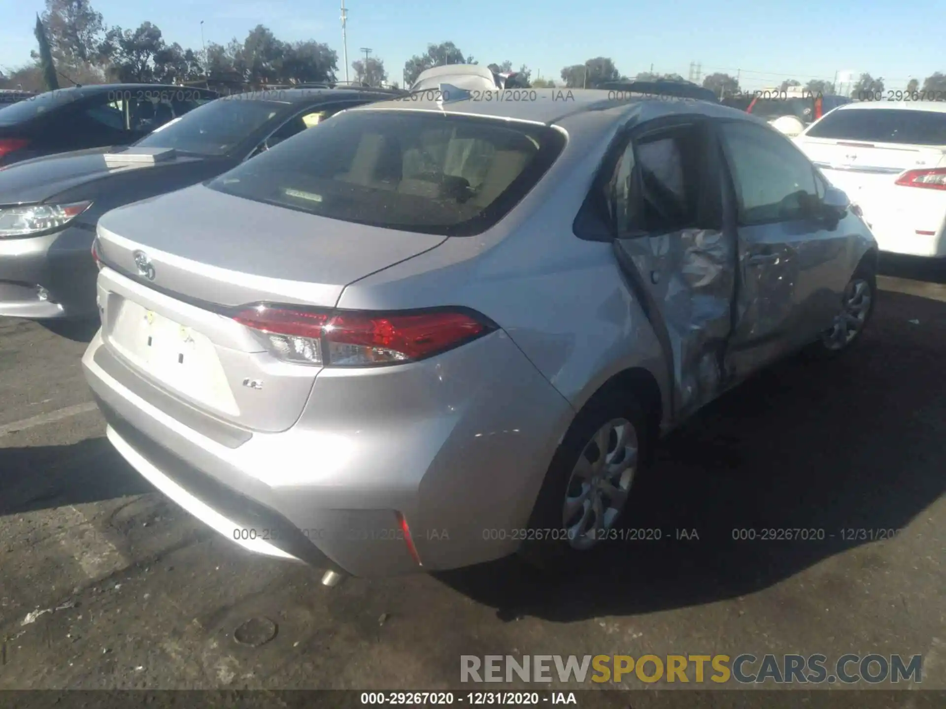 4 Photograph of a damaged car JTDEPRAE8LJ072594 TOYOTA COROLLA 2020