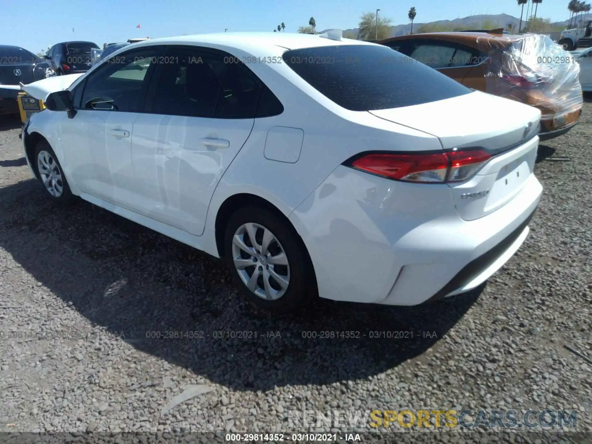 3 Photograph of a damaged car JTDEPRAE8LJ072899 TOYOTA COROLLA 2020