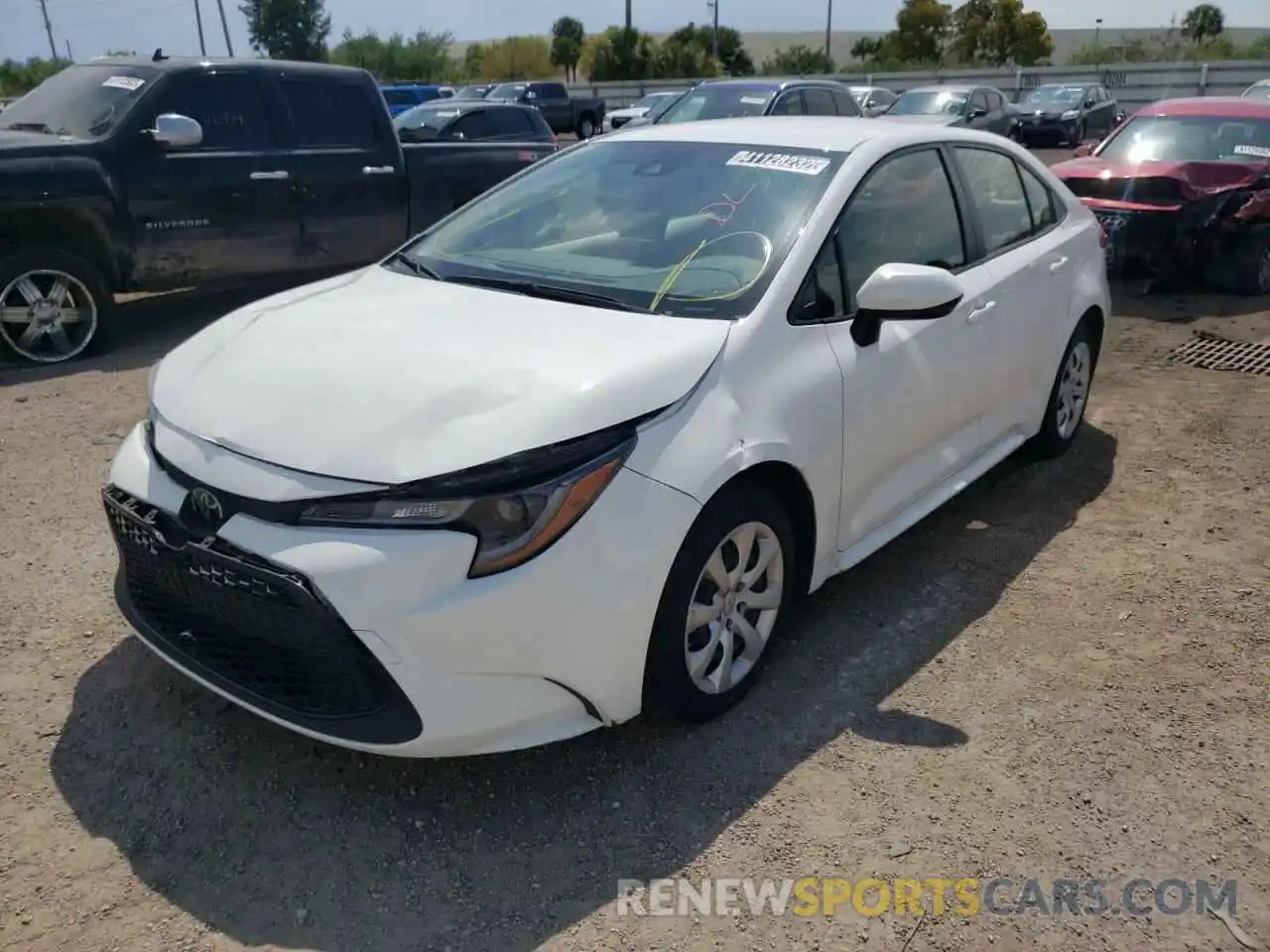 2 Photograph of a damaged car JTDEPRAE8LJ073003 TOYOTA COROLLA 2020