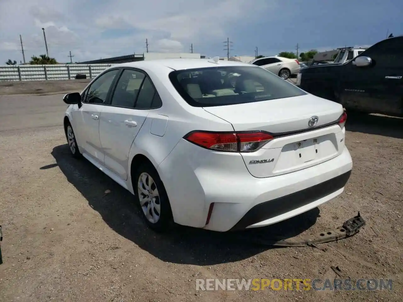 3 Photograph of a damaged car JTDEPRAE8LJ073003 TOYOTA COROLLA 2020