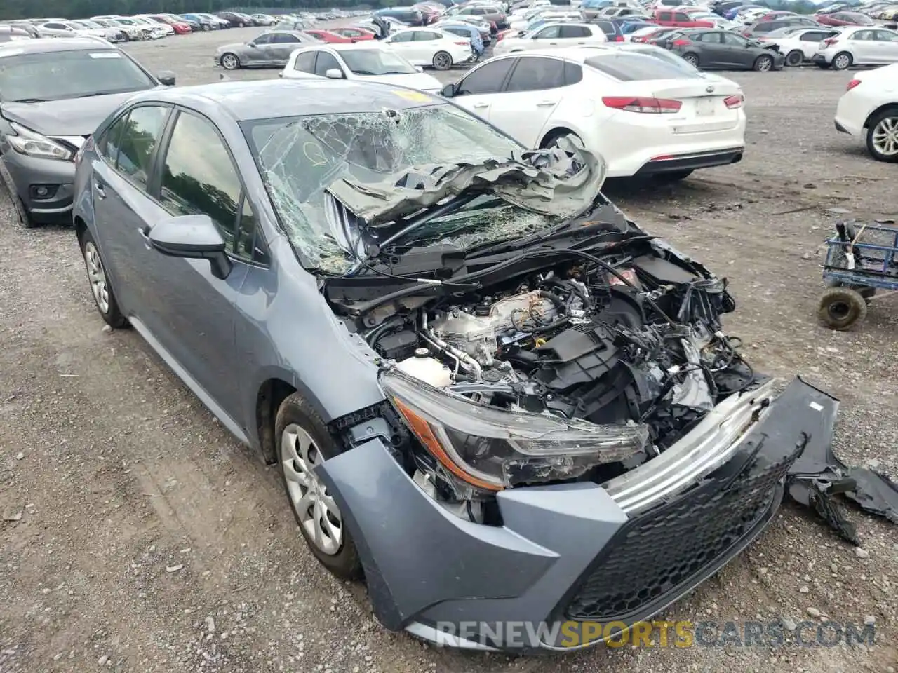 1 Photograph of a damaged car JTDEPRAE8LJ073292 TOYOTA COROLLA 2020