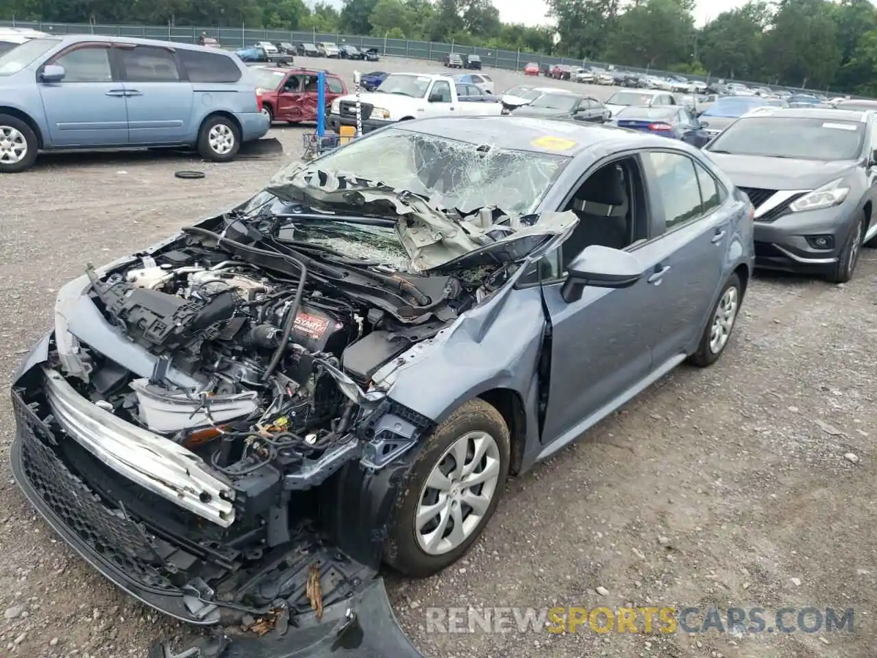 2 Photograph of a damaged car JTDEPRAE8LJ073292 TOYOTA COROLLA 2020