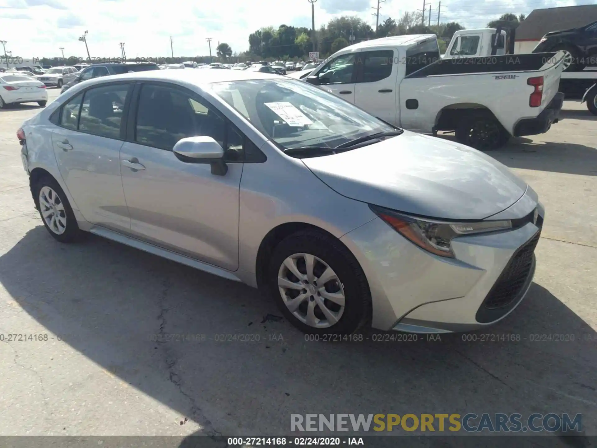 1 Photograph of a damaged car JTDEPRAE8LJ073597 TOYOTA COROLLA 2020