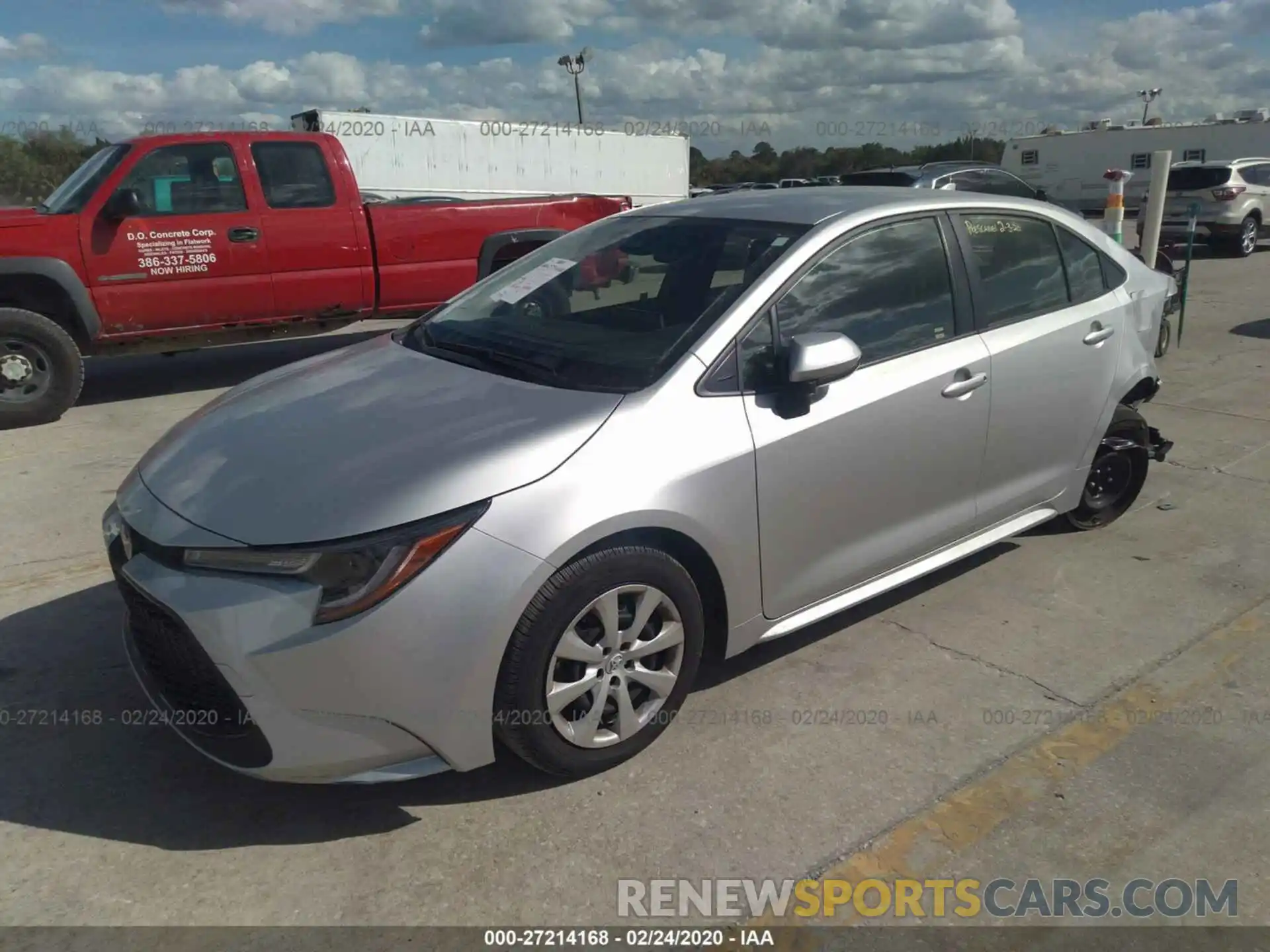 2 Photograph of a damaged car JTDEPRAE8LJ073597 TOYOTA COROLLA 2020