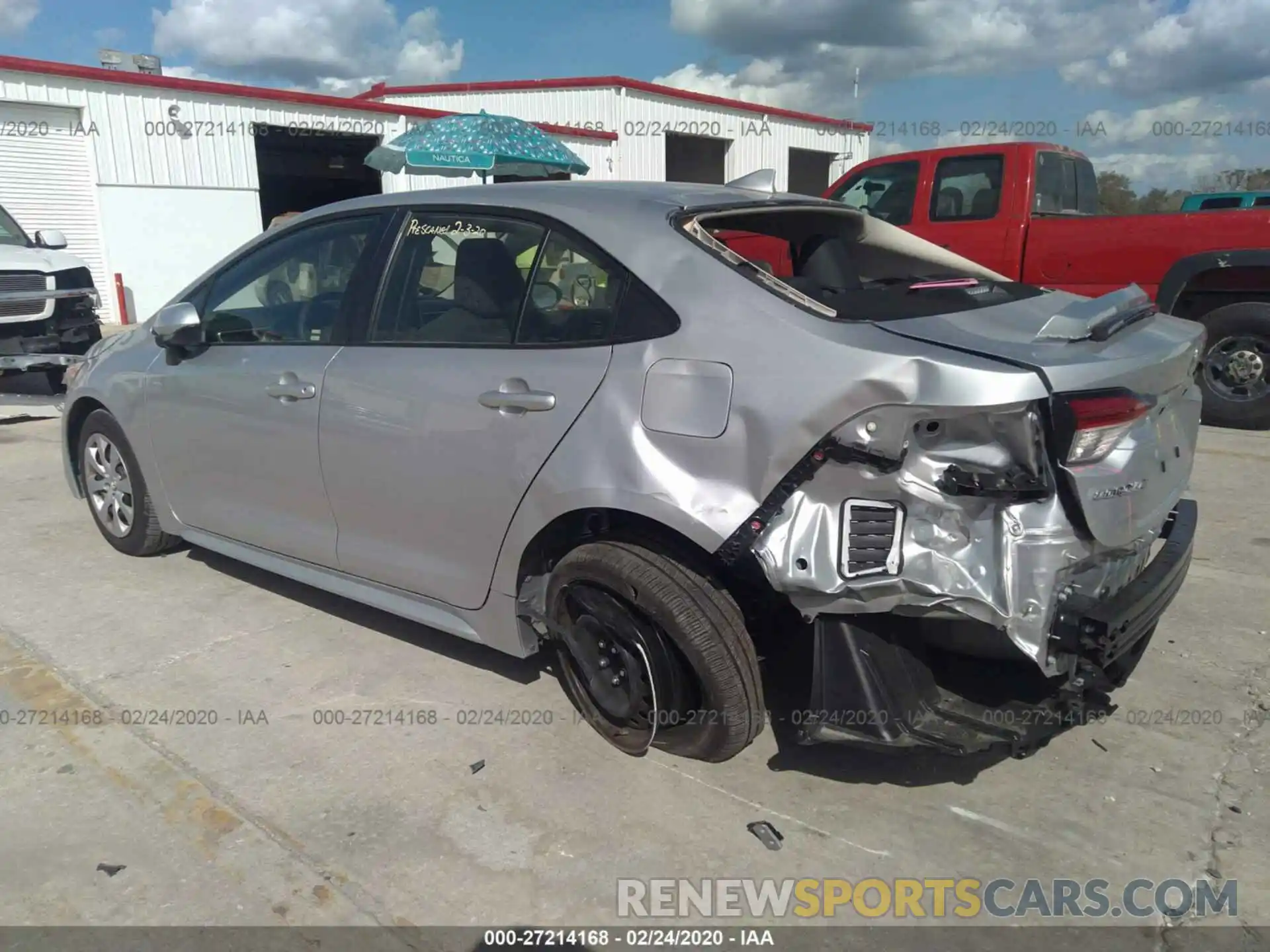 3 Photograph of a damaged car JTDEPRAE8LJ073597 TOYOTA COROLLA 2020