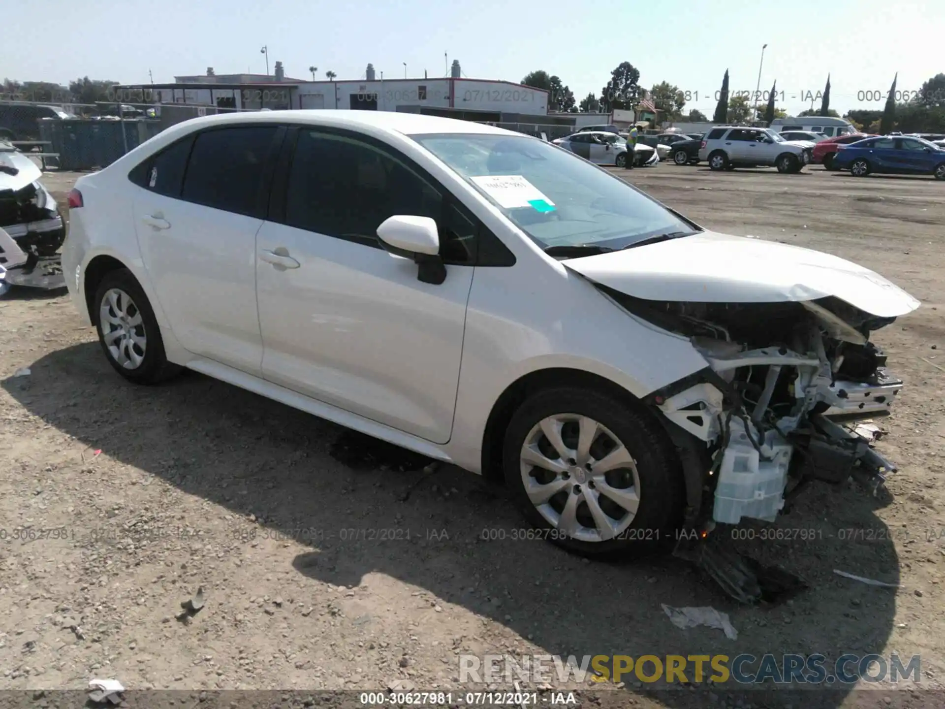 1 Photograph of a damaged car JTDEPRAE8LJ074894 TOYOTA COROLLA 2020