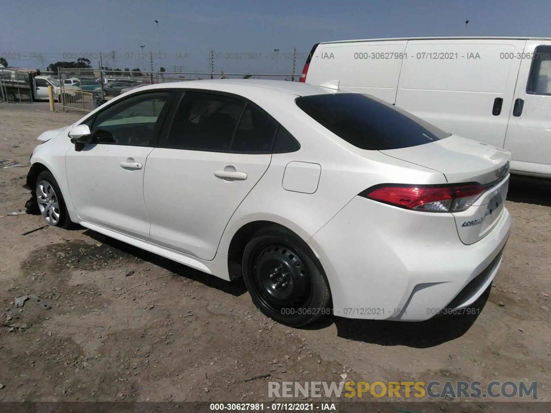 3 Photograph of a damaged car JTDEPRAE8LJ074894 TOYOTA COROLLA 2020