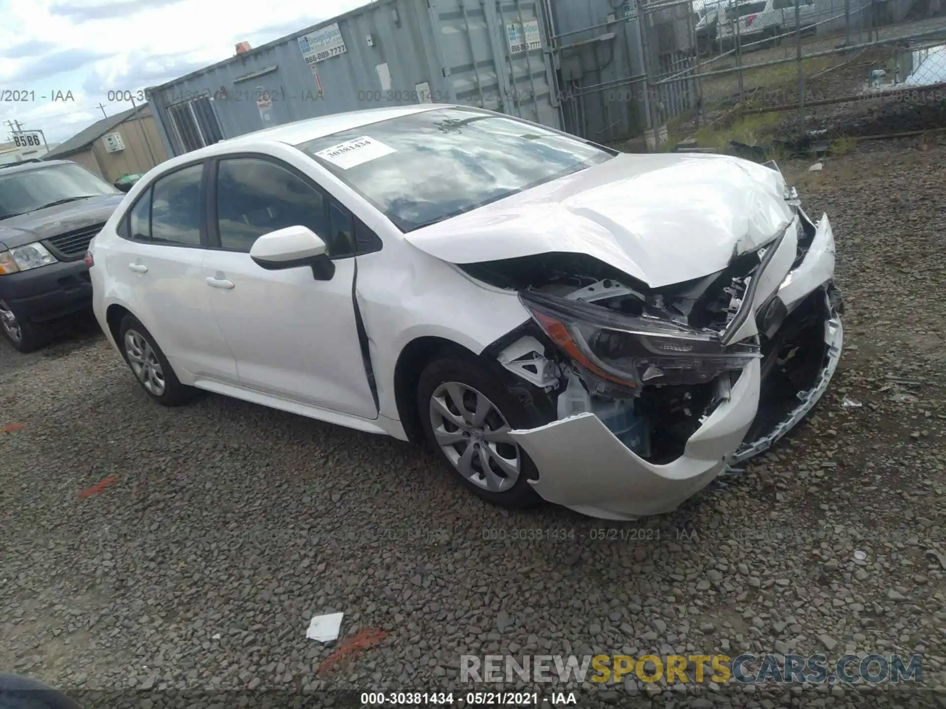 1 Photograph of a damaged car JTDEPRAE8LJ076712 TOYOTA COROLLA 2020