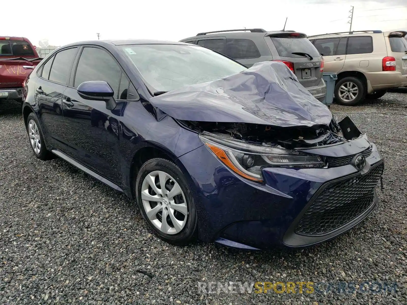 1 Photograph of a damaged car JTDEPRAE8LJ077696 TOYOTA COROLLA 2020