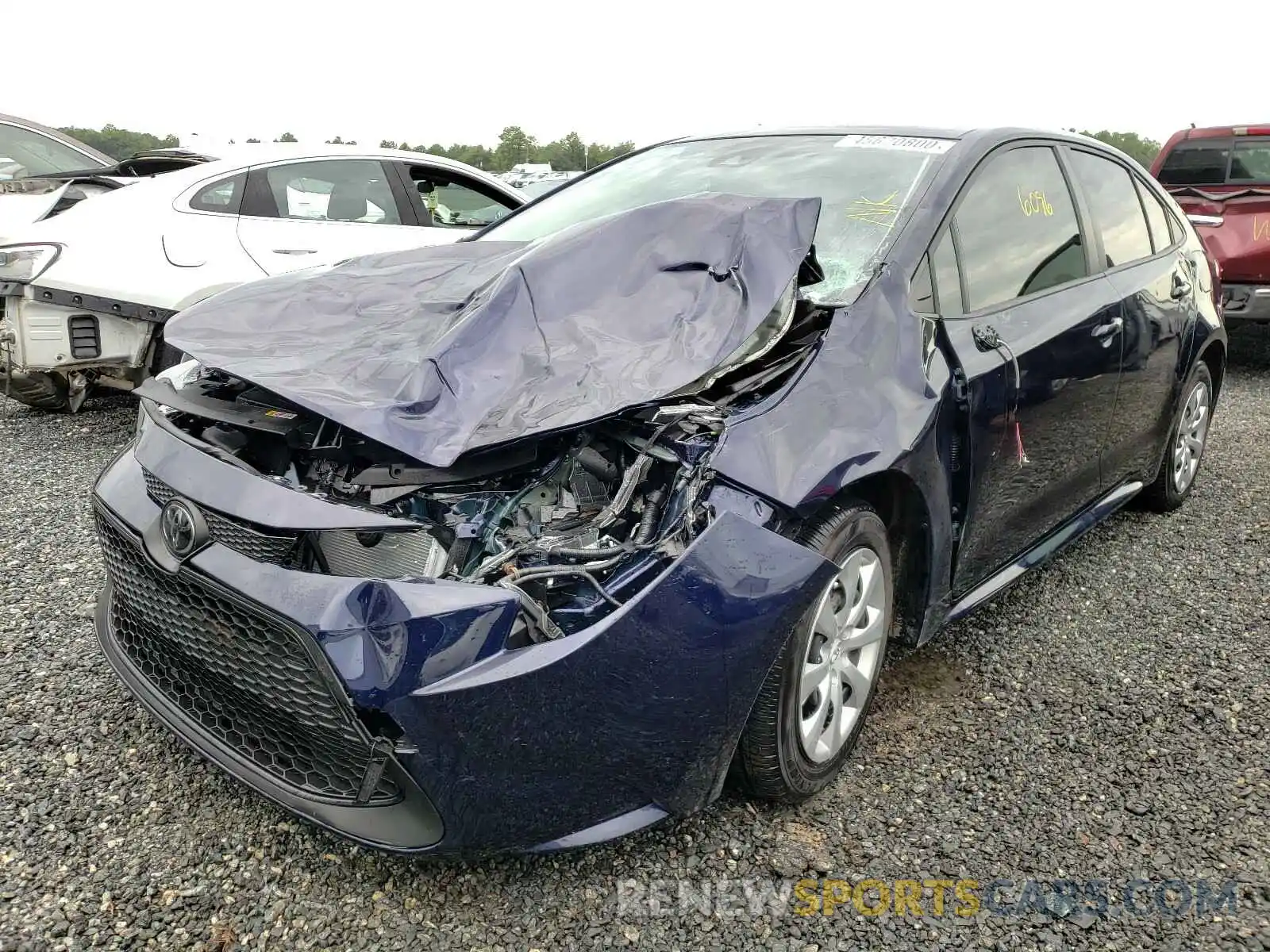 2 Photograph of a damaged car JTDEPRAE8LJ077696 TOYOTA COROLLA 2020