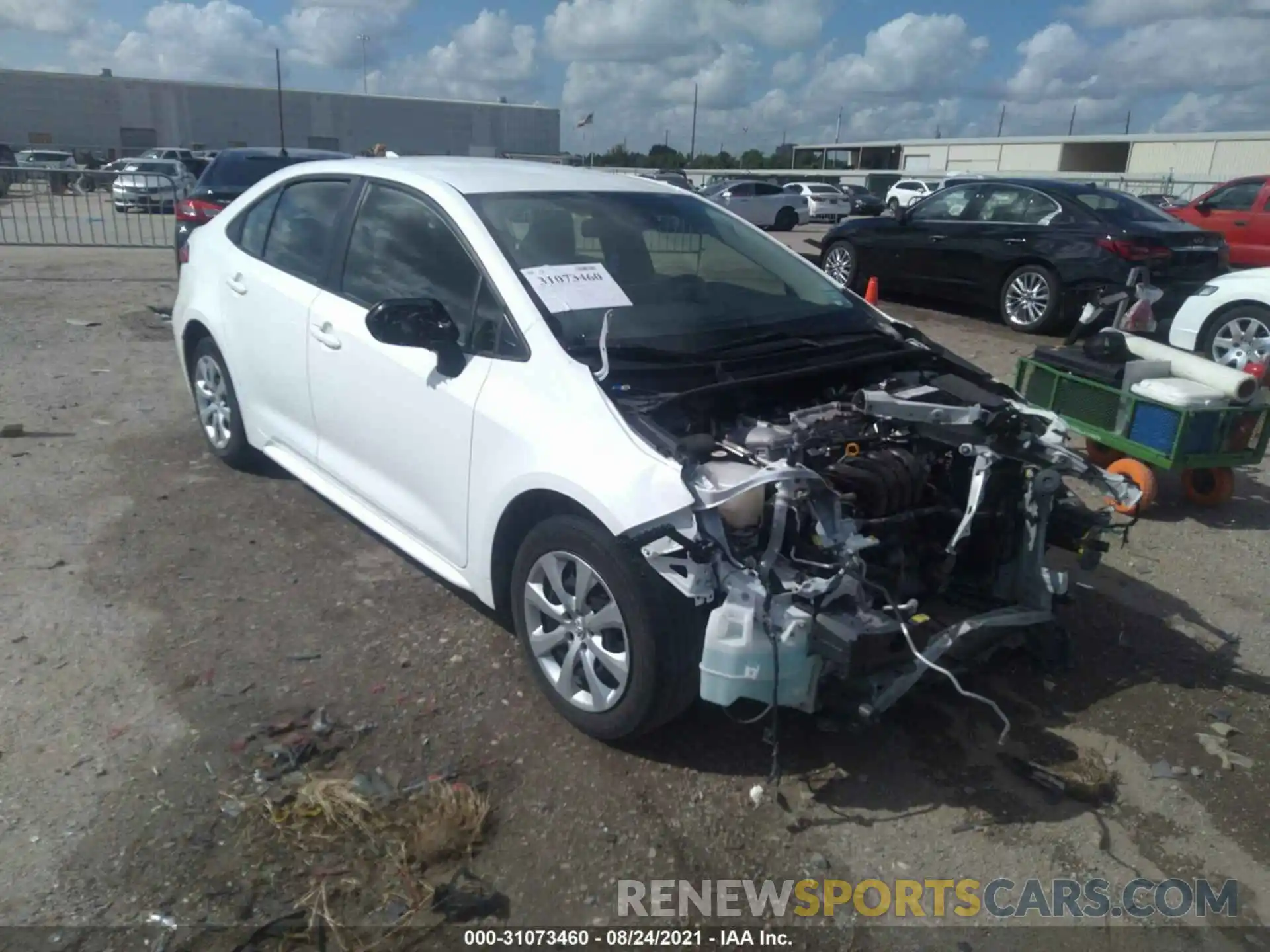 1 Photograph of a damaged car JTDEPRAE8LJ077990 TOYOTA COROLLA 2020