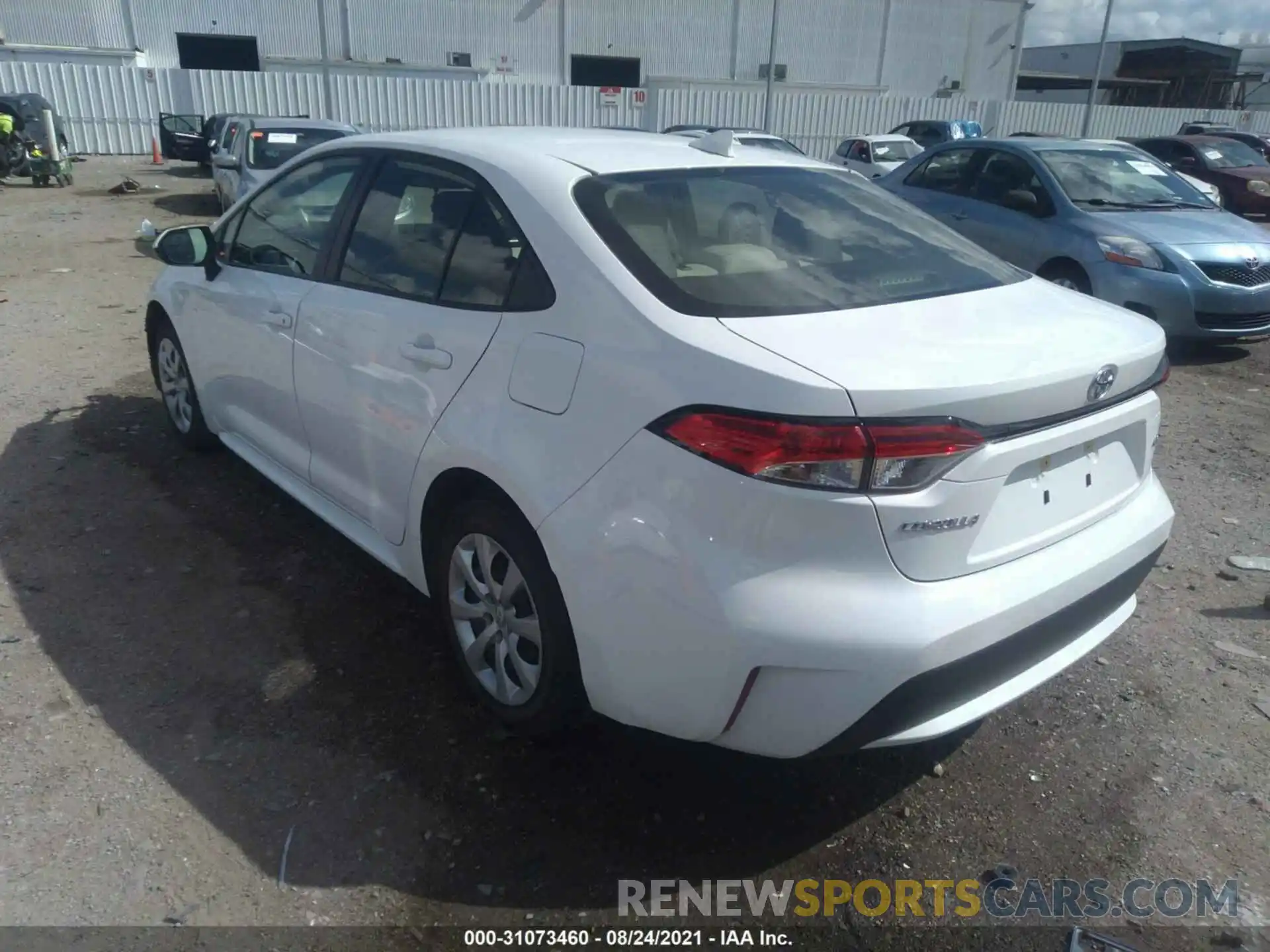 3 Photograph of a damaged car JTDEPRAE8LJ077990 TOYOTA COROLLA 2020