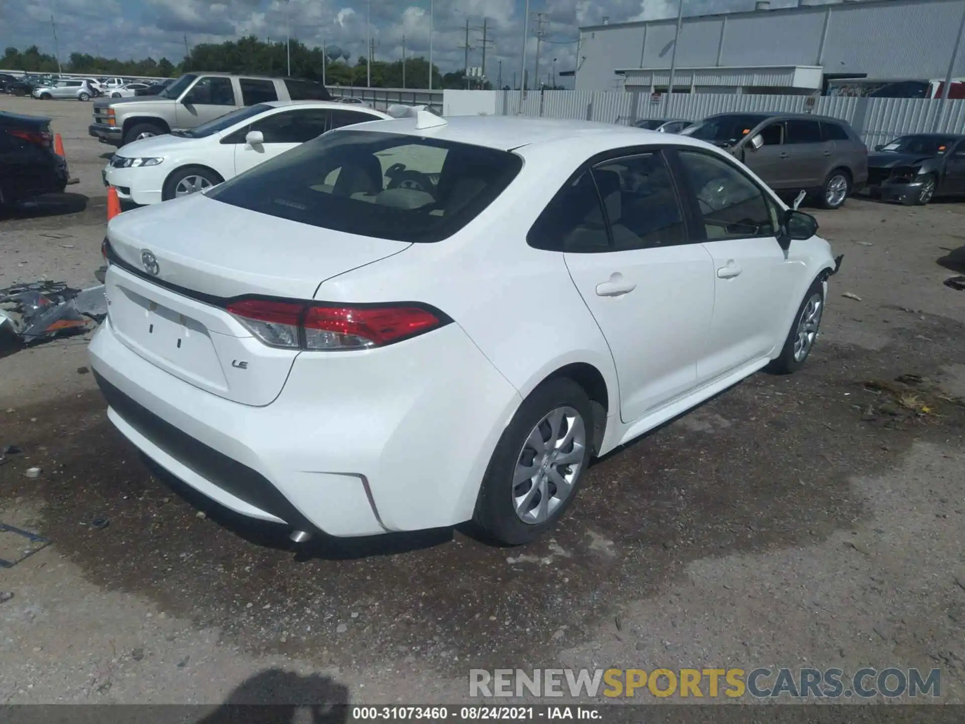 4 Photograph of a damaged car JTDEPRAE8LJ077990 TOYOTA COROLLA 2020