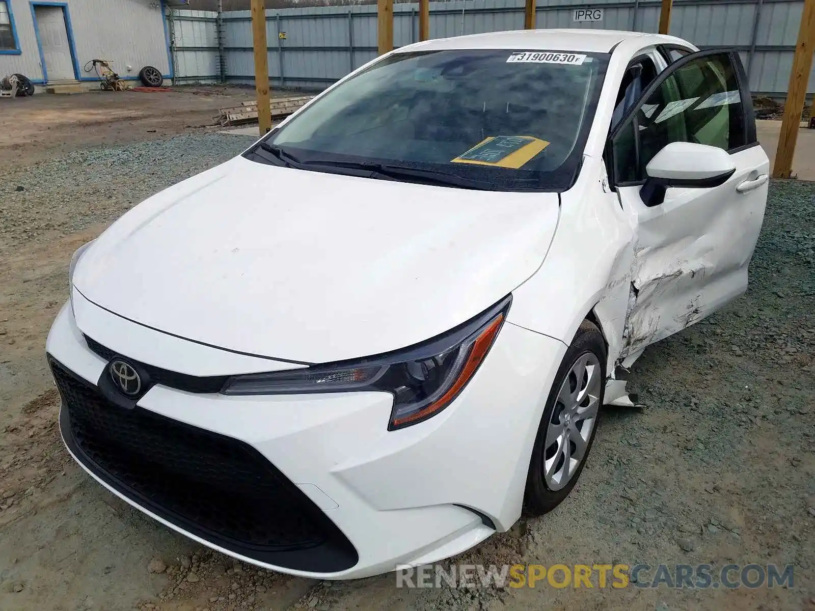 2 Photograph of a damaged car JTDEPRAE8LJ078055 TOYOTA COROLLA 2020