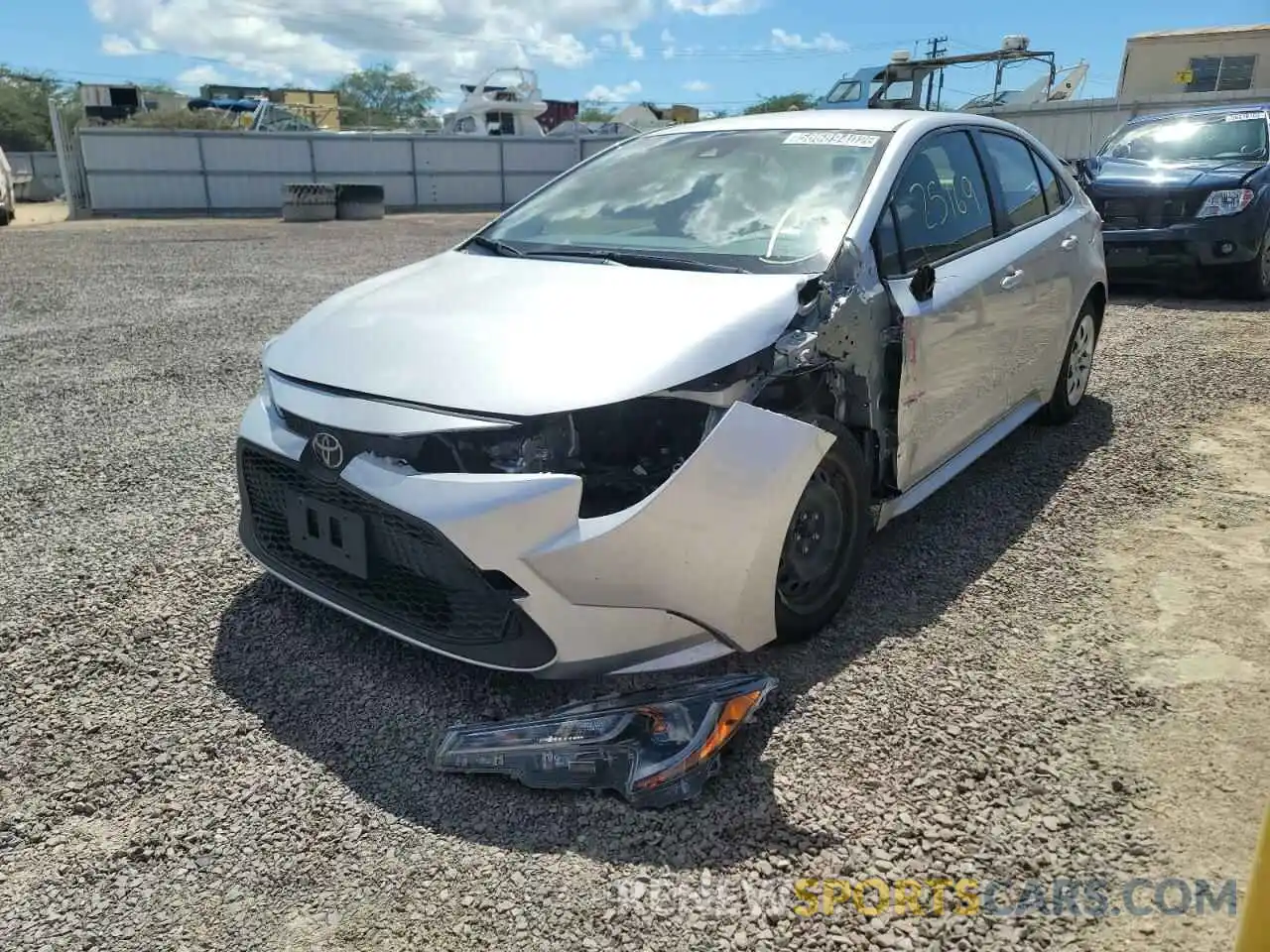 2 Photograph of a damaged car JTDEPRAE8LJ078184 TOYOTA COROLLA 2020