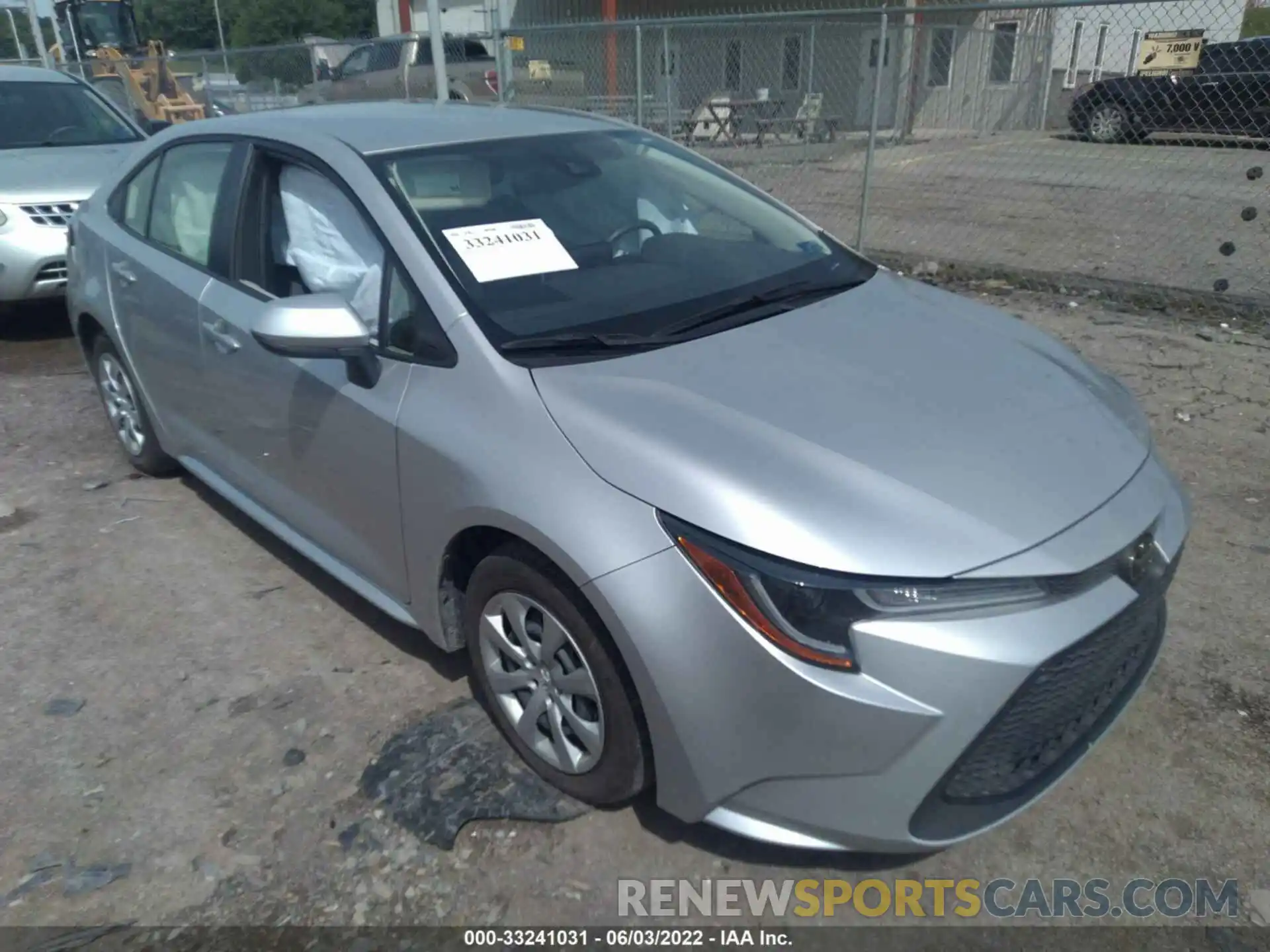 1 Photograph of a damaged car JTDEPRAE8LJ079836 TOYOTA COROLLA 2020