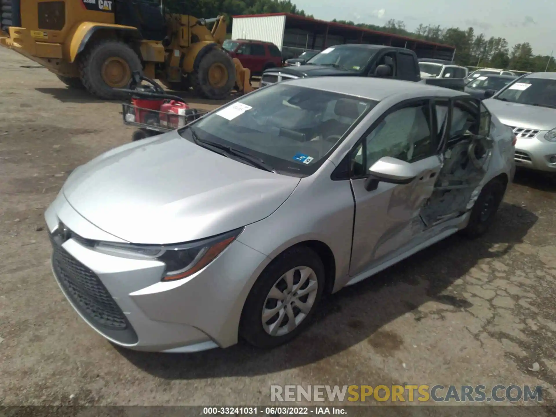 2 Photograph of a damaged car JTDEPRAE8LJ079836 TOYOTA COROLLA 2020