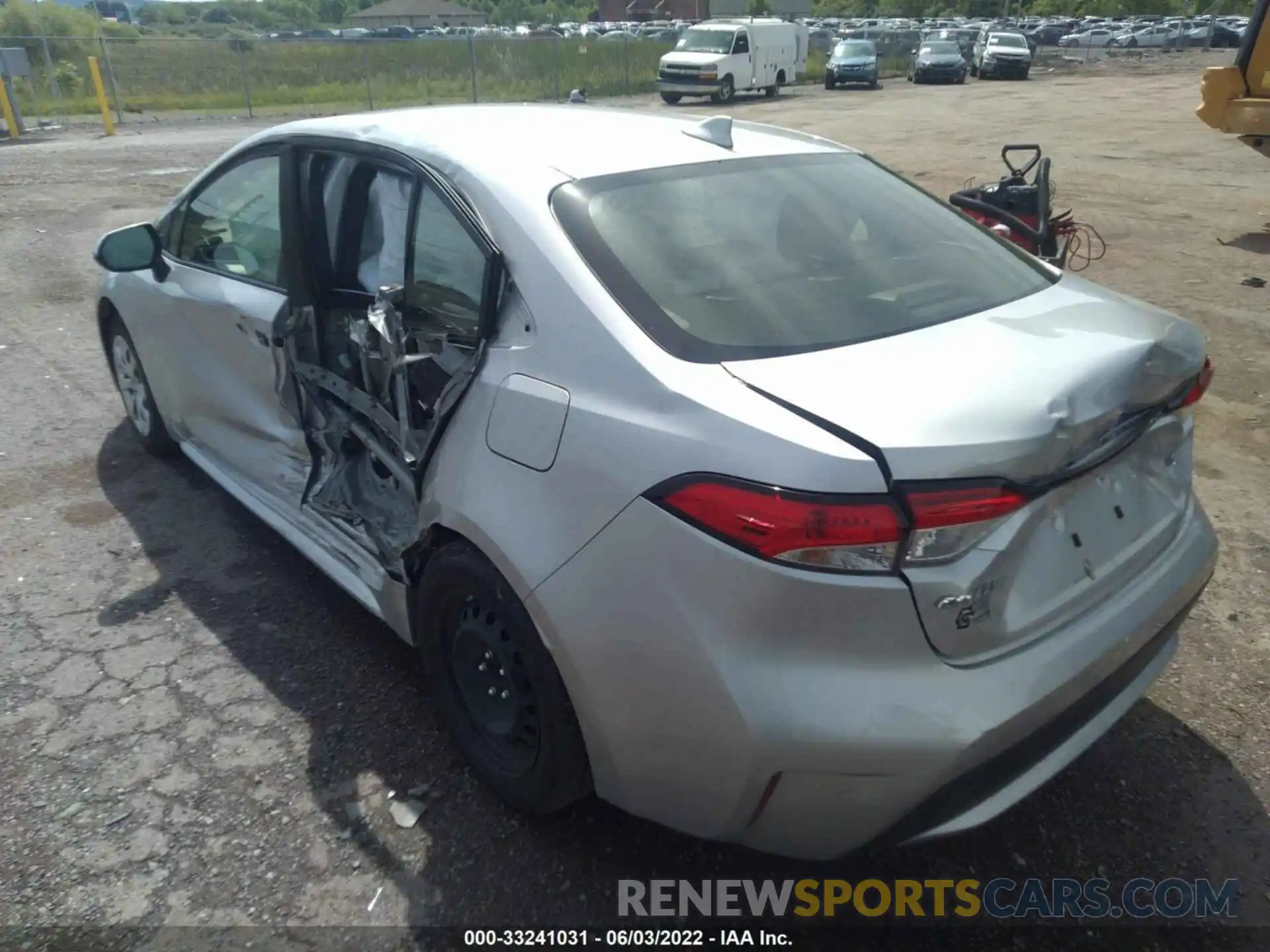 3 Photograph of a damaged car JTDEPRAE8LJ079836 TOYOTA COROLLA 2020