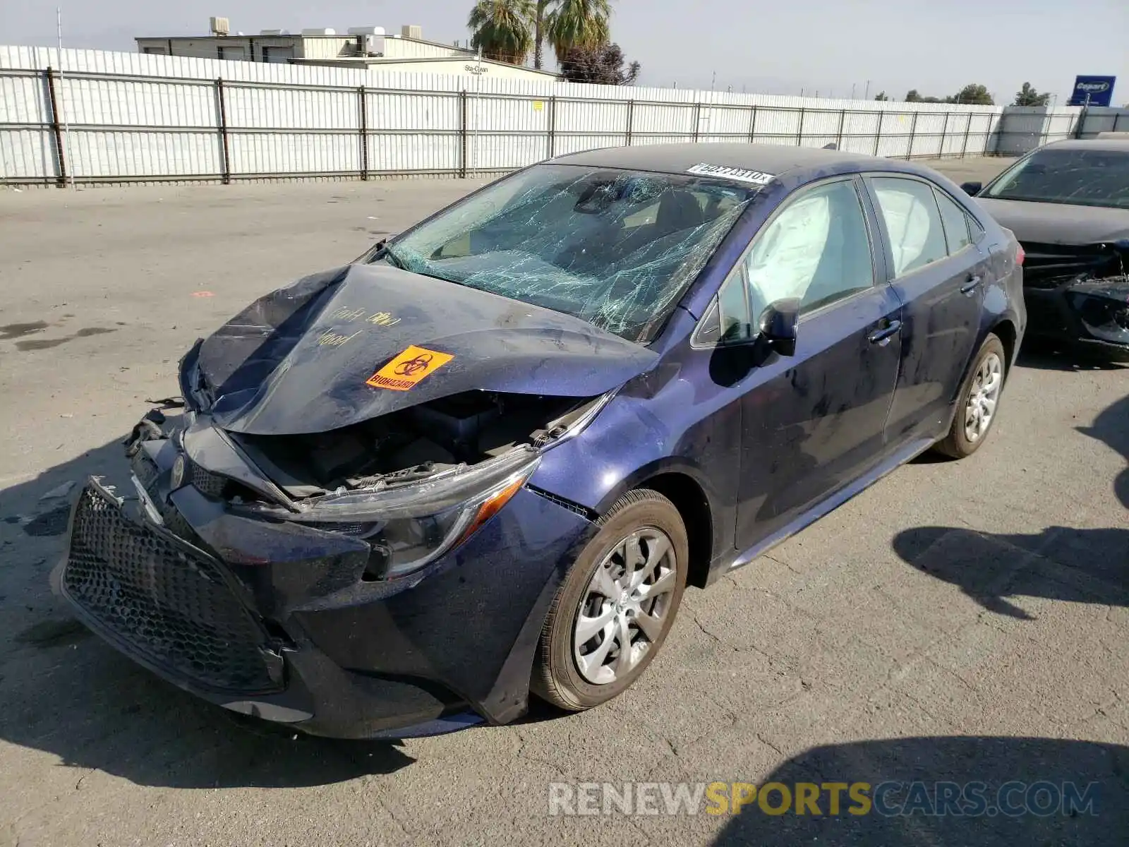 2 Photograph of a damaged car JTDEPRAE8LJ081456 TOYOTA COROLLA 2020