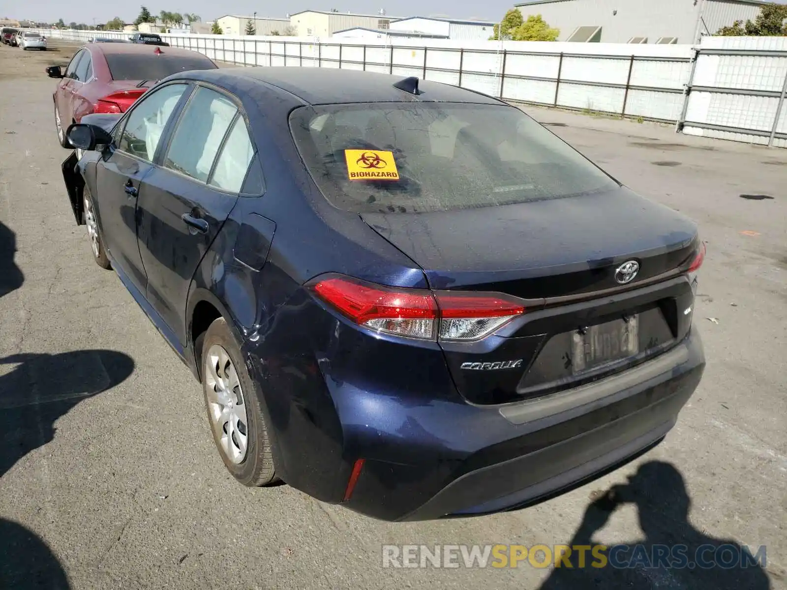 3 Photograph of a damaged car JTDEPRAE8LJ081456 TOYOTA COROLLA 2020