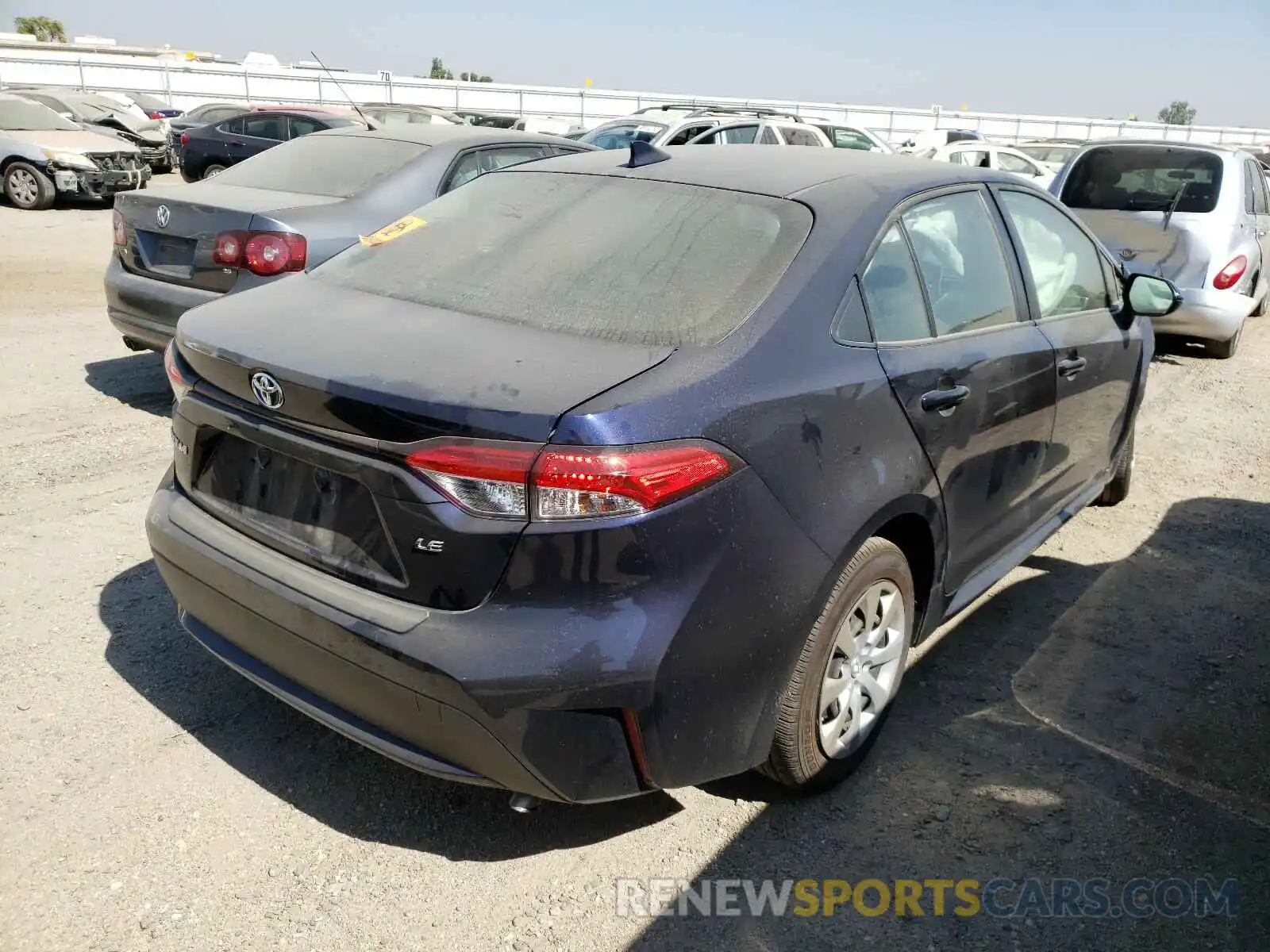 4 Photograph of a damaged car JTDEPRAE8LJ081456 TOYOTA COROLLA 2020